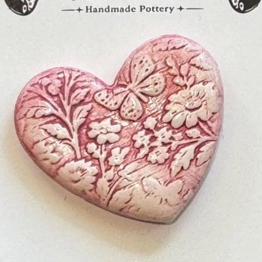 Handmade Floral Ceramic Magnet | Botanical Fridge Decor | Flower Design | Cottagecore Kitchen Decor | Nature Gift