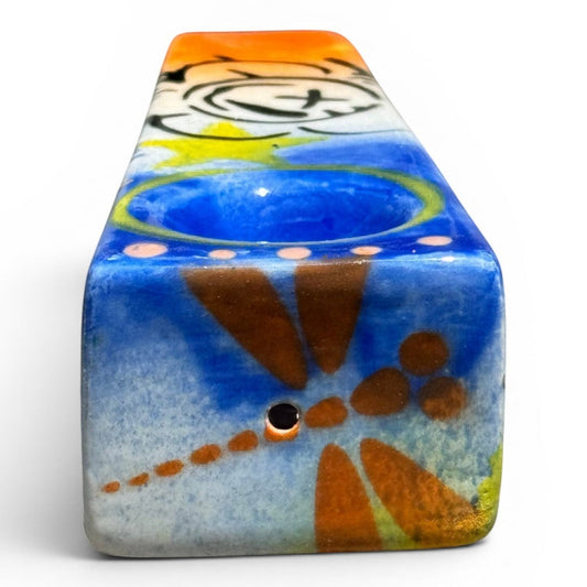 Graffiti Star Tobacco Pipe | Hand-Decorated Stoneware | Original Pop Art by Legend