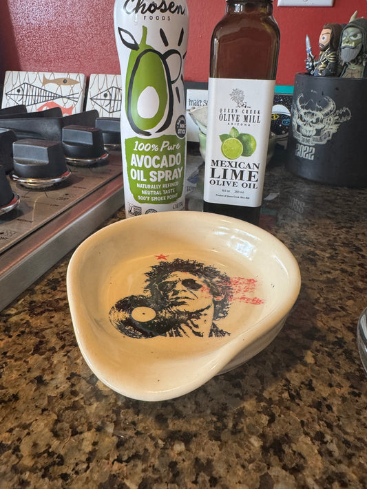 Keith Richards Ceramic Spoon Rest / Ashtray – One-of-a-Kind Stoneware