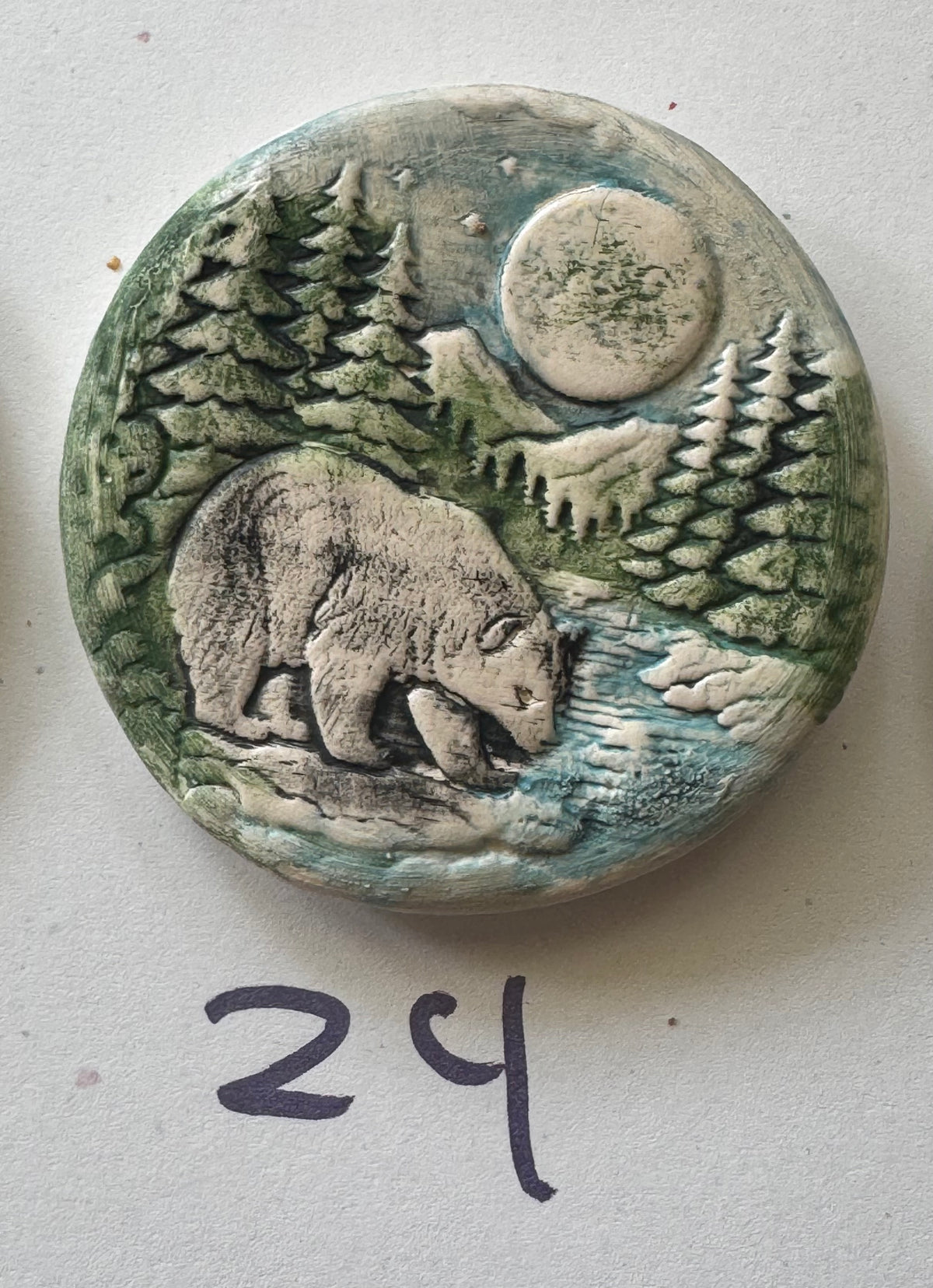 Bear & Mountain Cabin Porcelain Magnets
