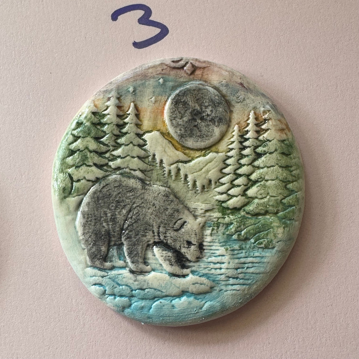 Bear & Mountain Cabin Porcelain Magnets