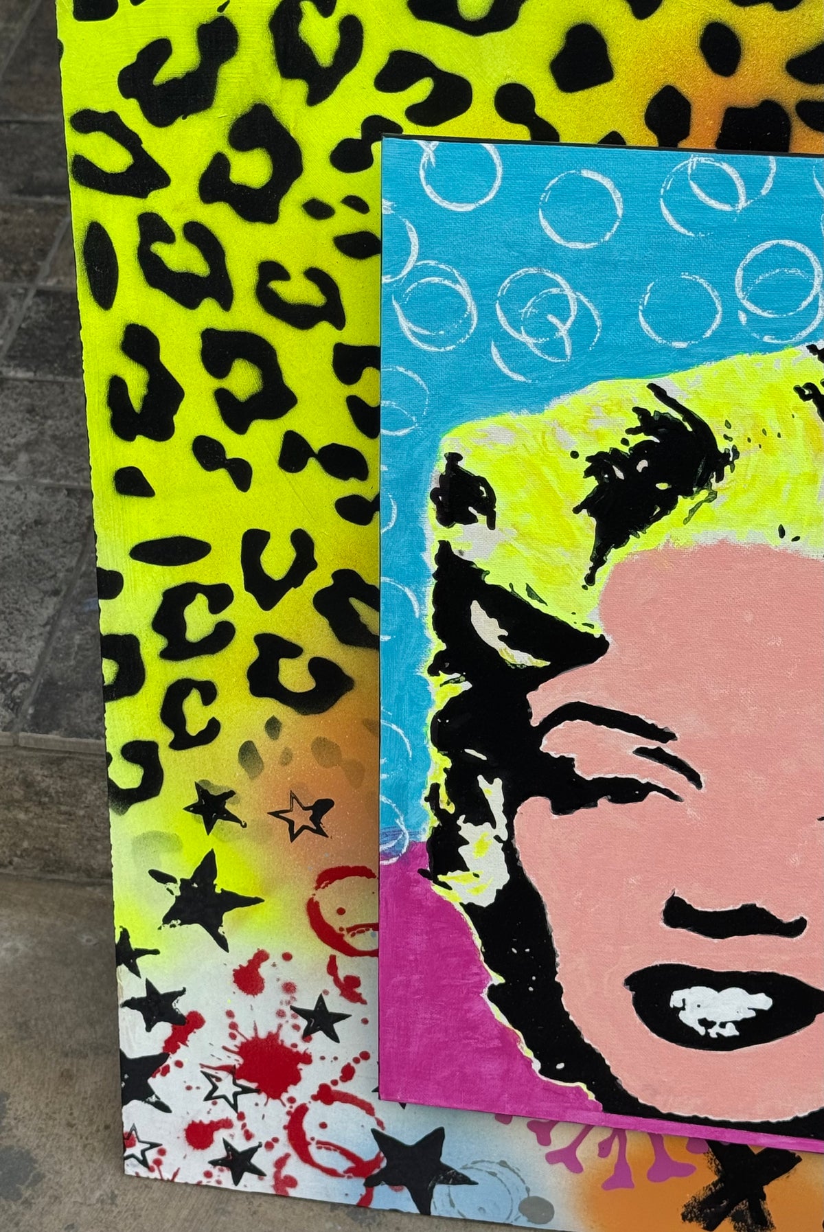 Marilyn-Inspired Dimensional Pop Art on Wood – 24” x 24”
