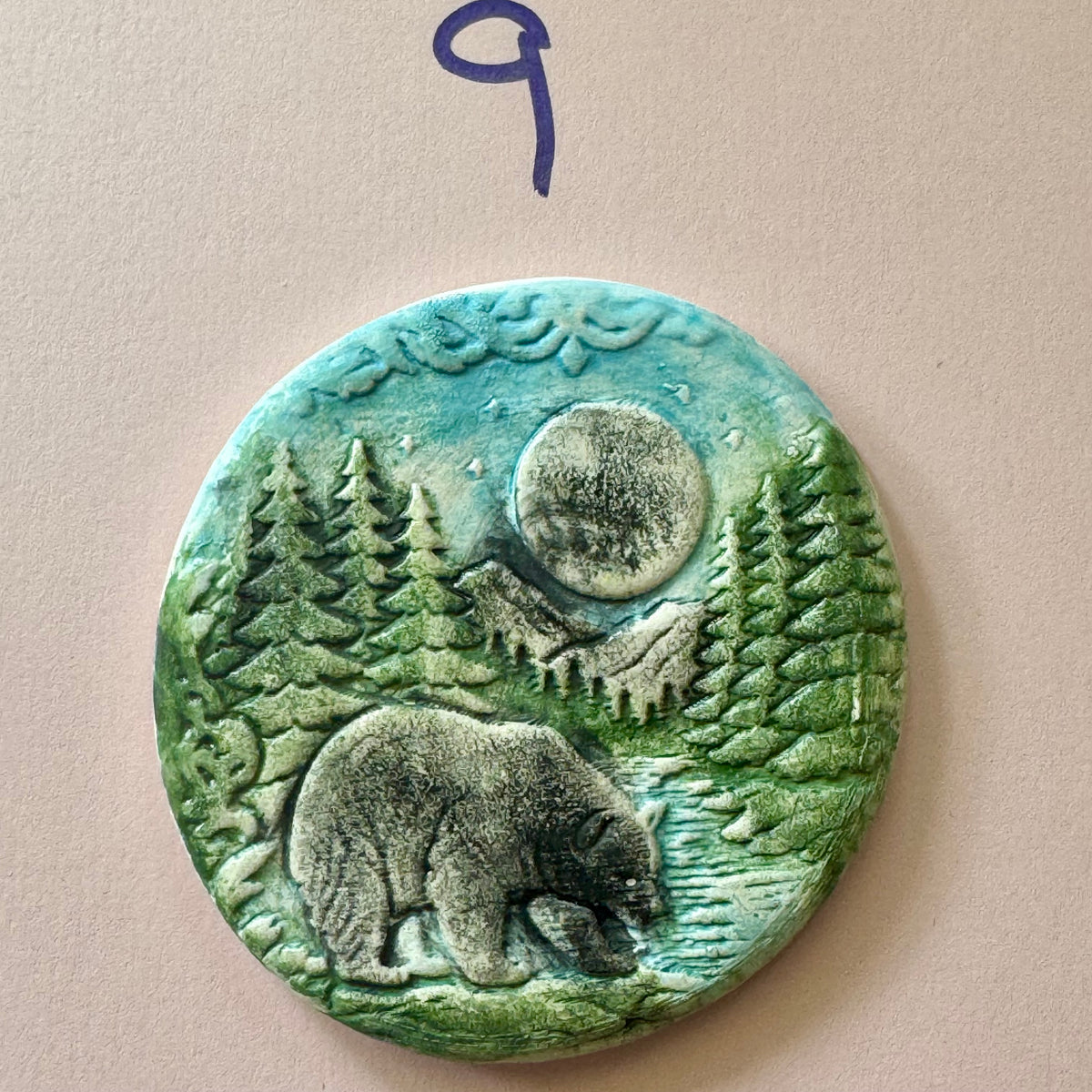 Bear & Mountain Cabin Porcelain Magnets