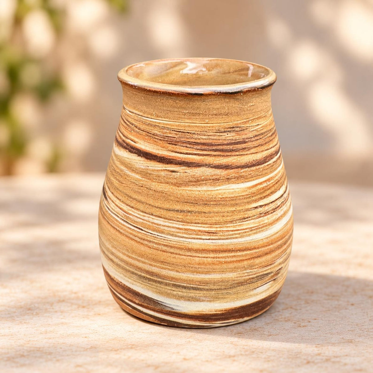 Sedona Marbled Clay Ceramic Vase