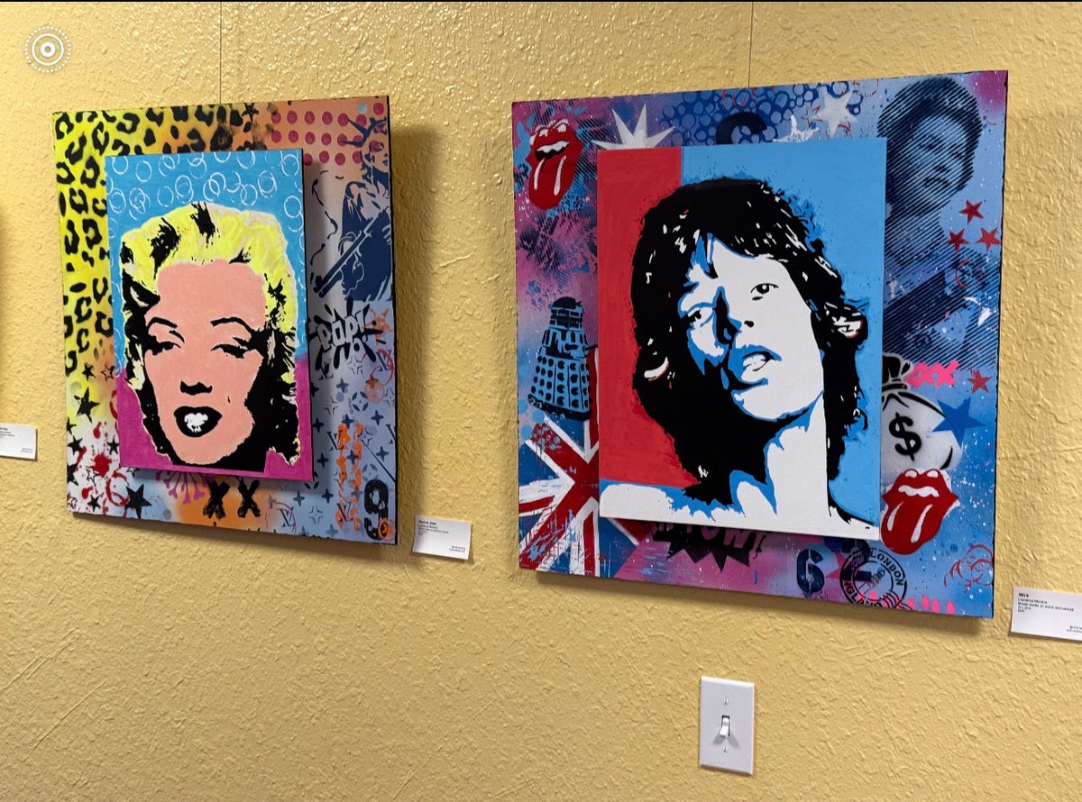 Marilyn-Inspired Dimensional Pop Art on Wood – 24” x 24”