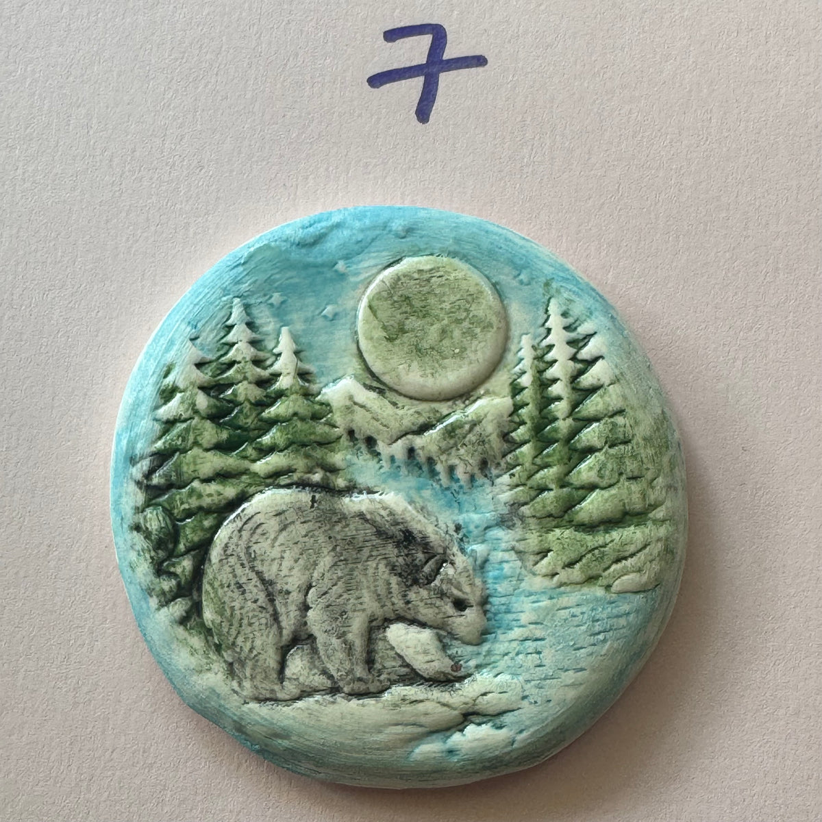 Bear & Mountain Cabin Porcelain Magnets