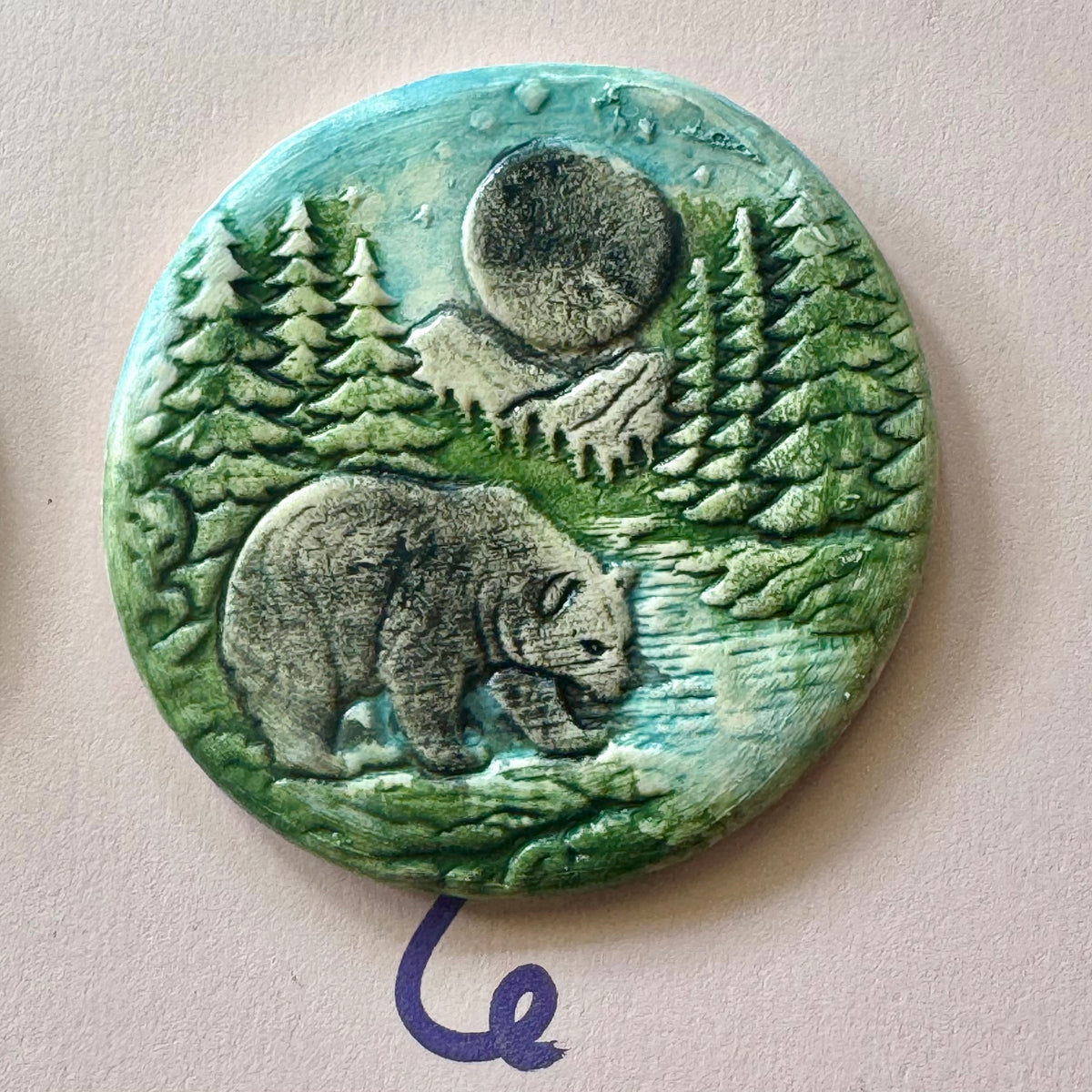 Bear & Mountain Cabin Porcelain Magnets