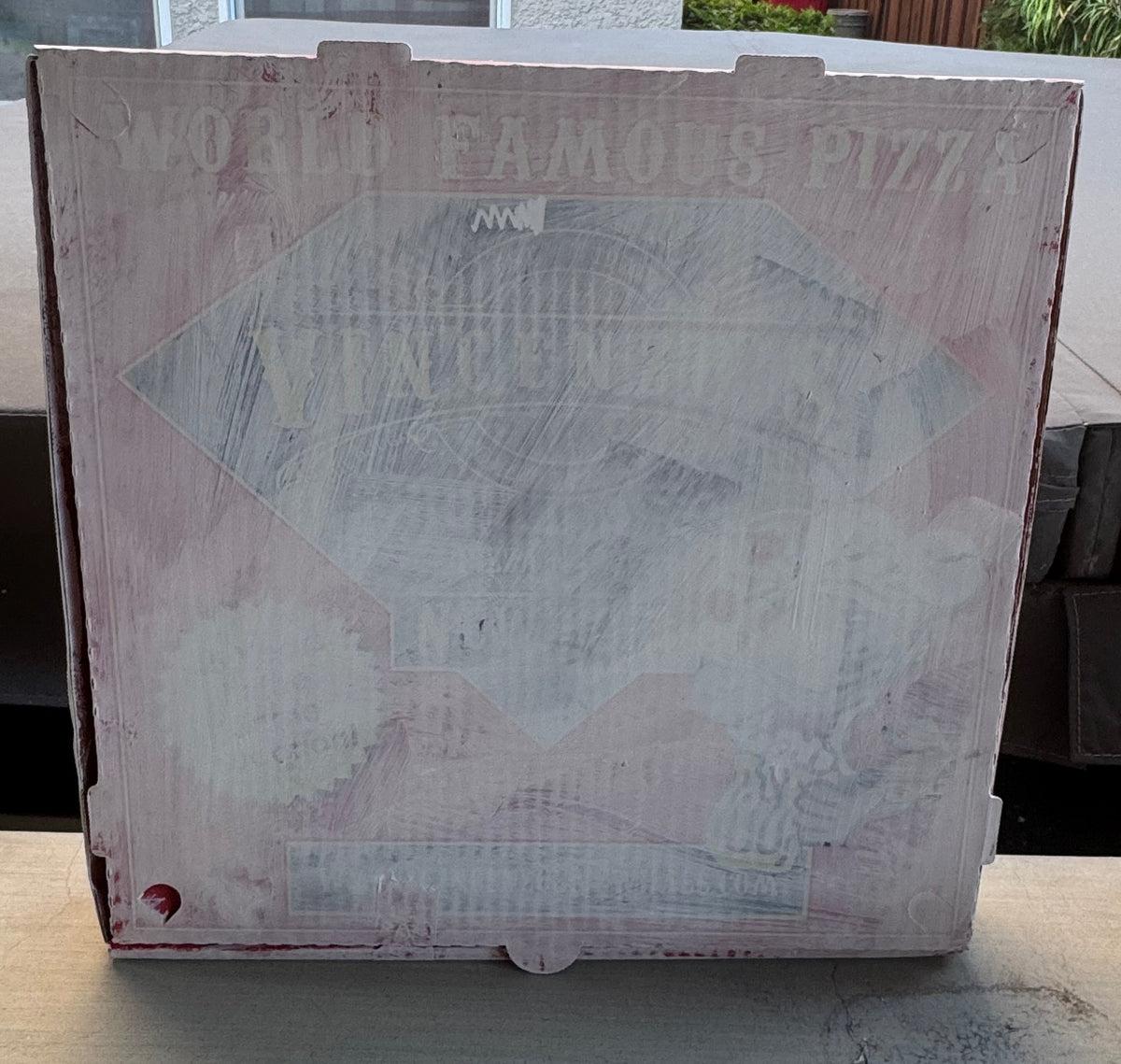 Dripping Lips Upcycled Pizza Box Pop Art – 14.5” x 14.5”