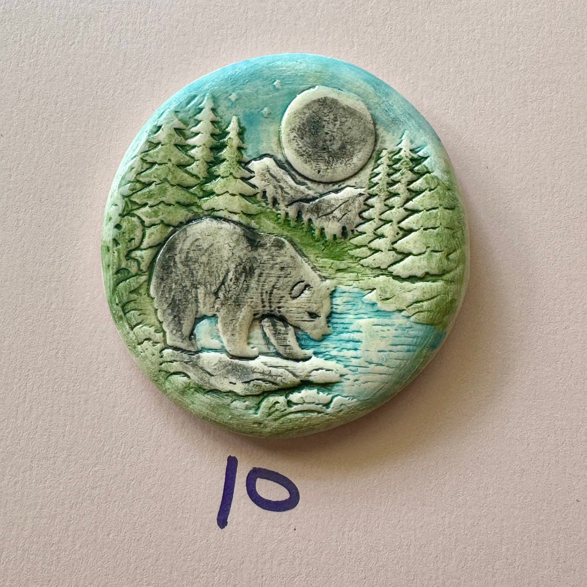 Bear & Mountain Cabin Porcelain Magnets
