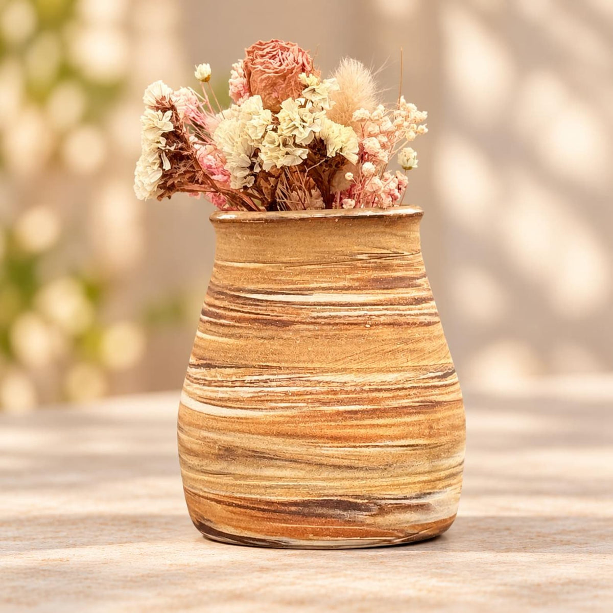 Sedona Marbled Clay Ceramic Vase