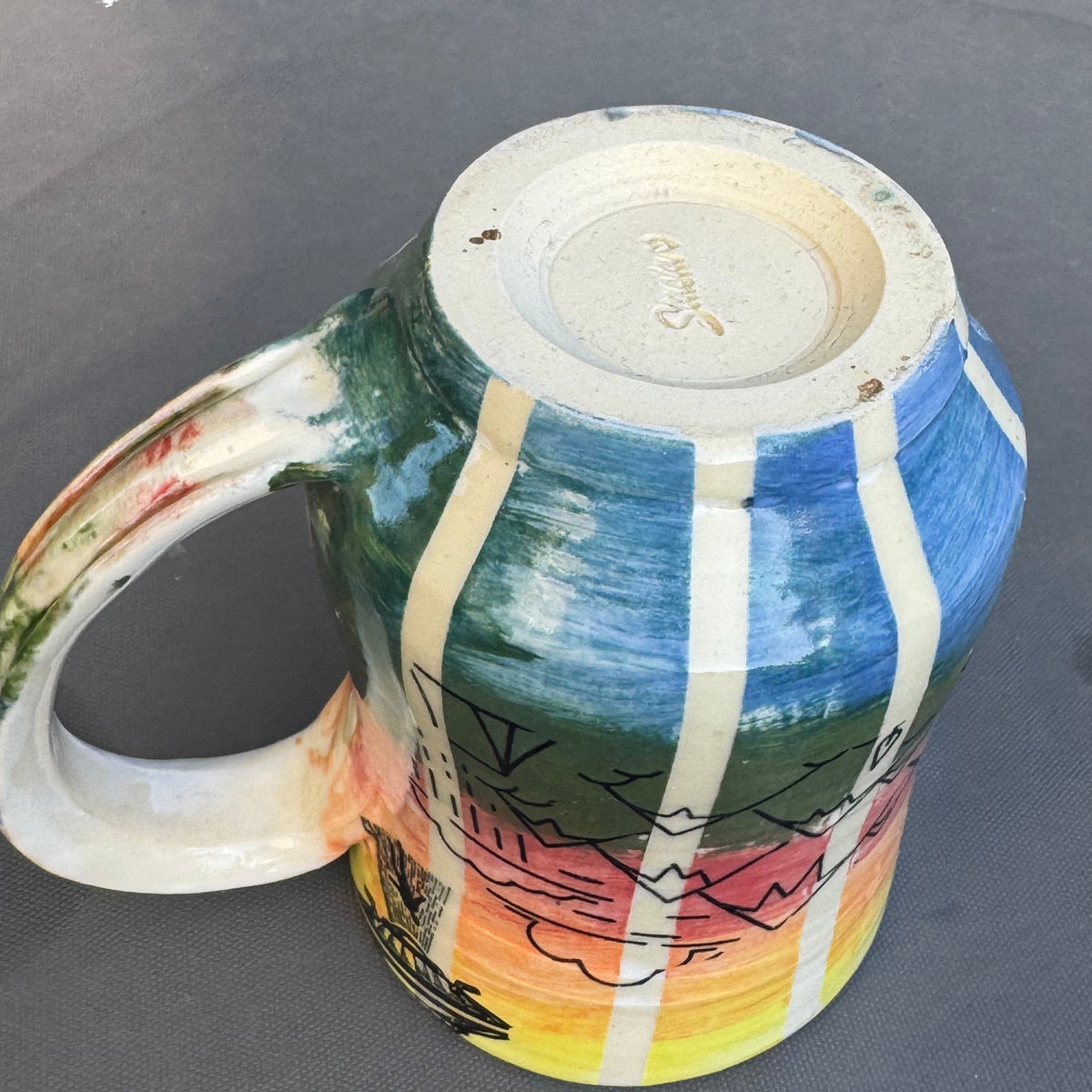 Sunset Mountain Camping 10 Oz Stoneware Mug