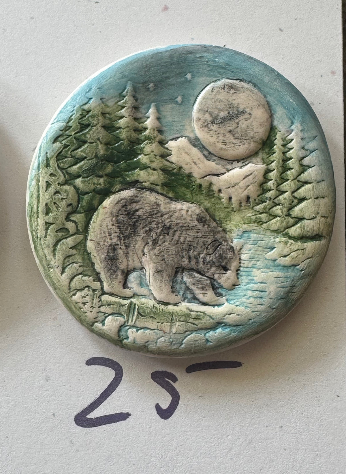 Bear & Mountain Cabin Porcelain Magnets