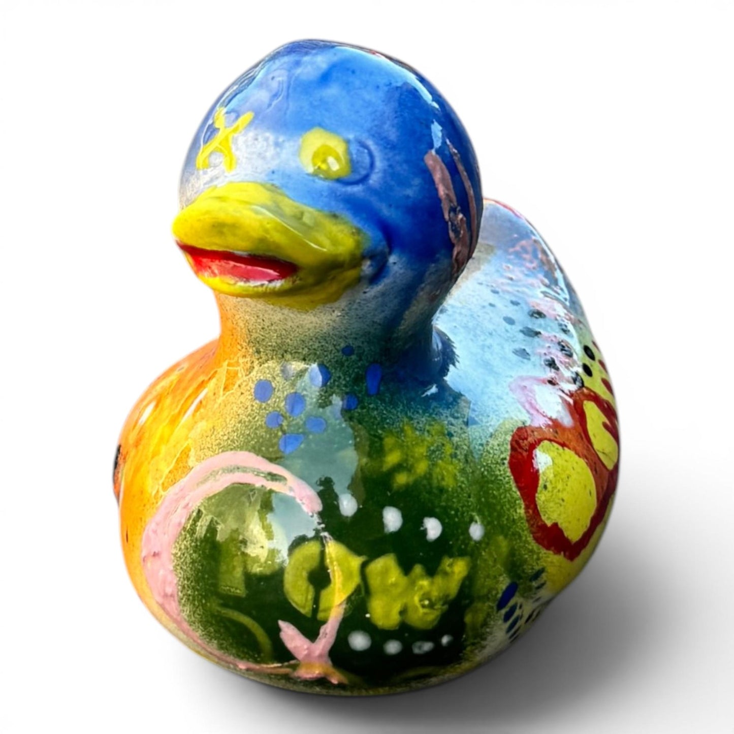 BAM! | Hand-Painted Pop Art Ceramic Duck | Original Graffiti Art by Legend
