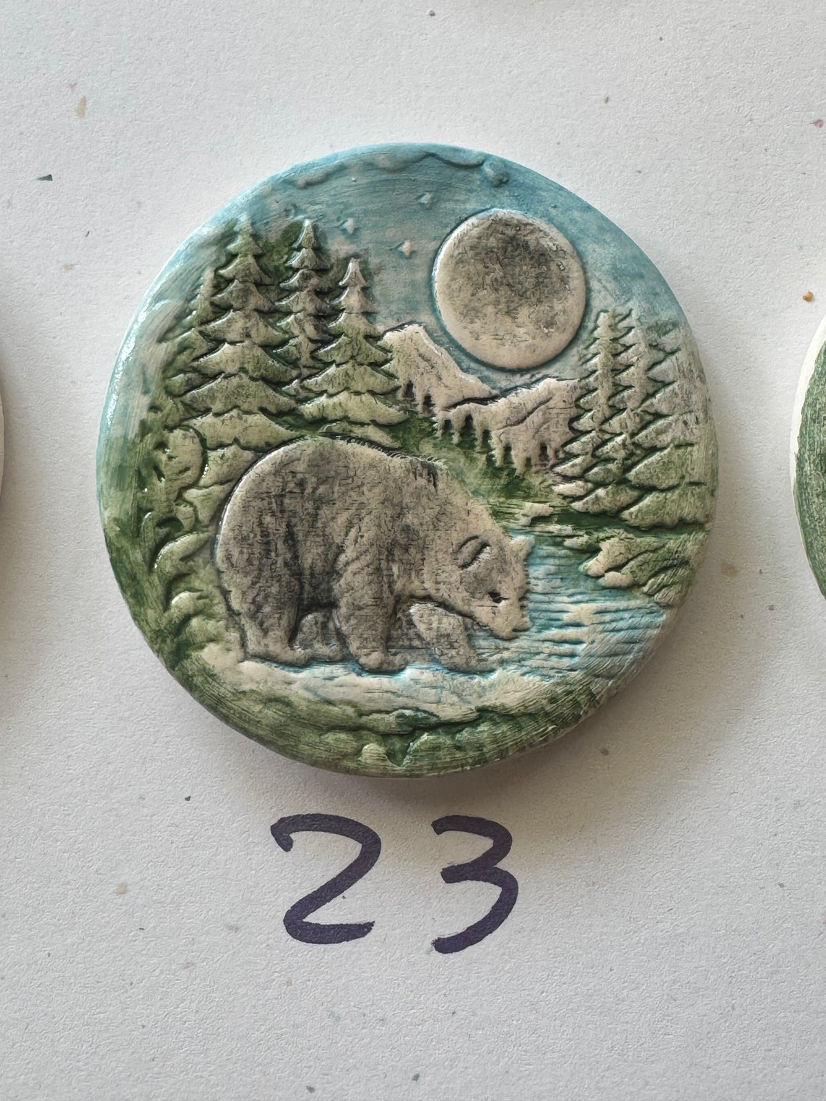 Bear & Mountain Cabin Porcelain Magnets