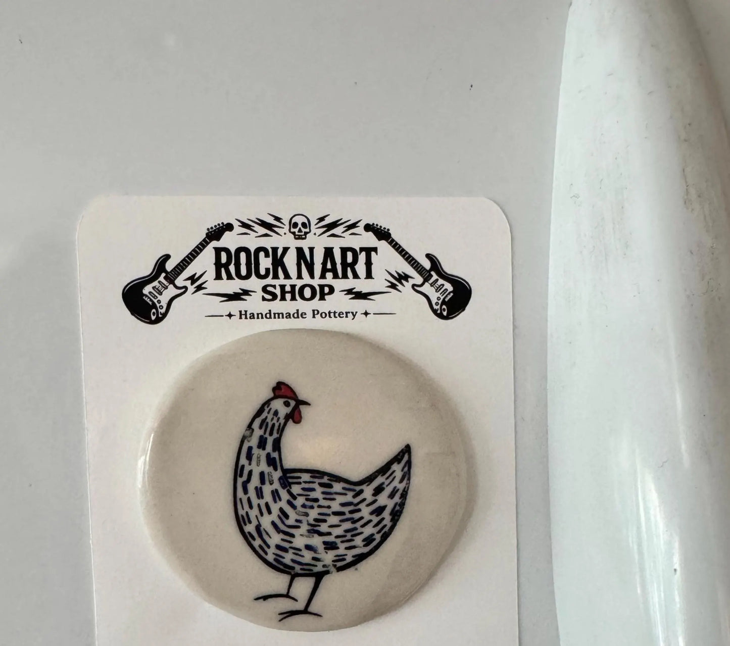Chicken Magnet Set of 3 | Handmade Ceramic Stoneware | Farmhouse Kitchen Decor