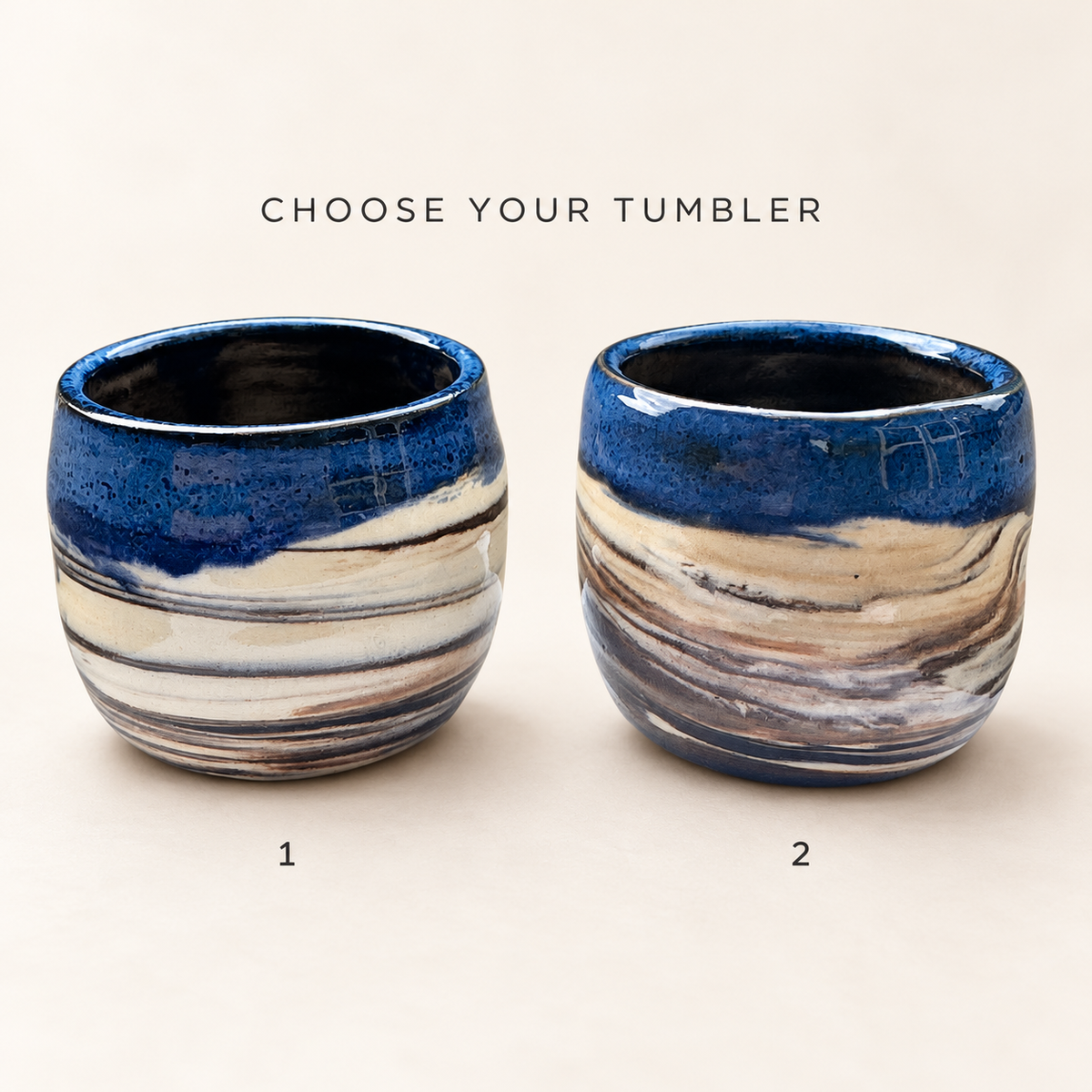 Swirled Clay 8 Oz Ceramic Tumbler