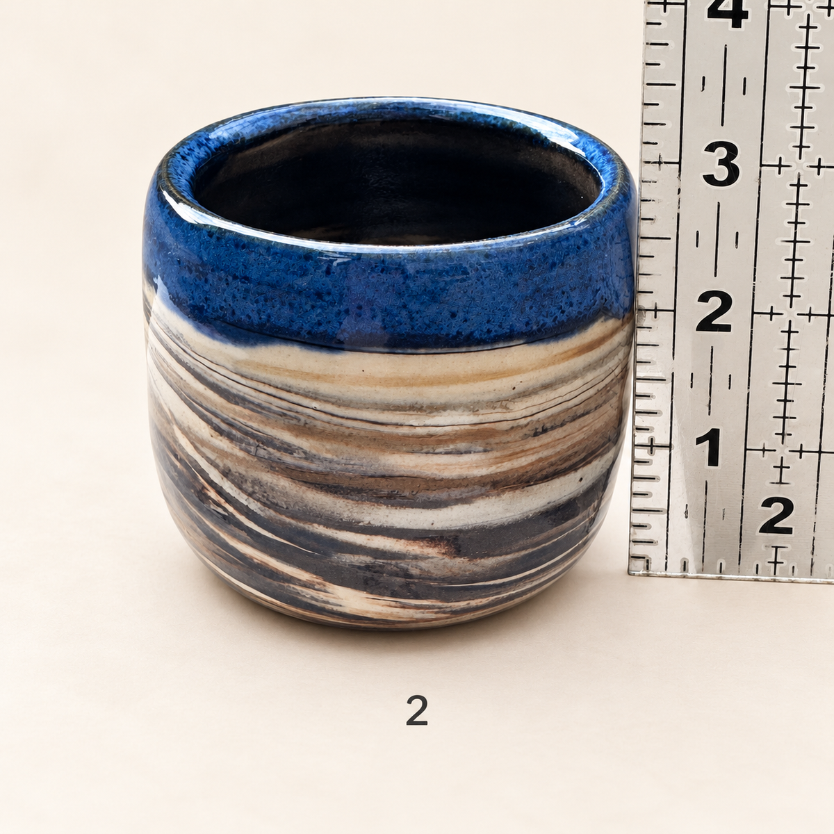 Swirled Clay 8 Oz Ceramic Tumbler