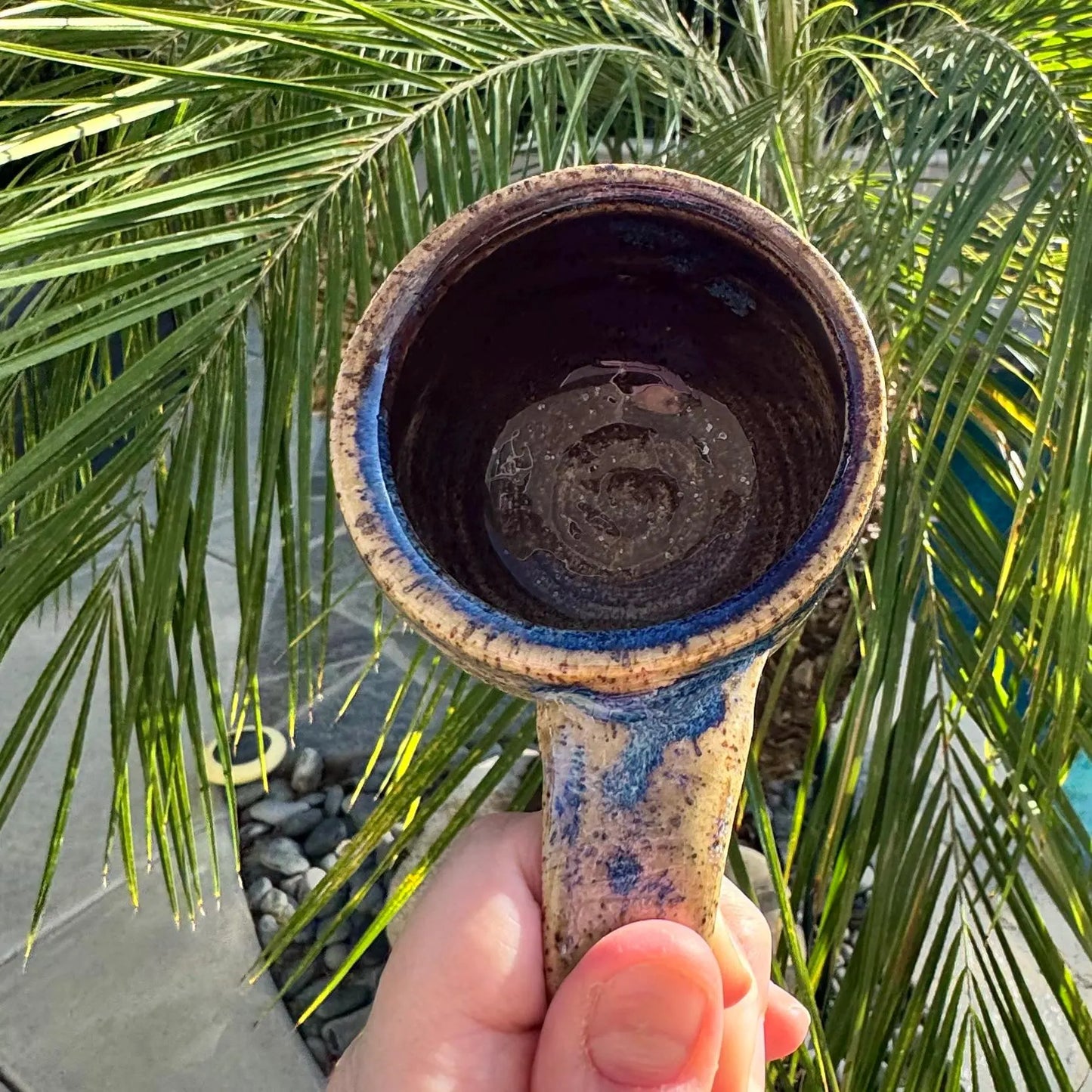 Copper Red & Rutile Blue Espresso Mug | 7 oz Speckled Stoneware | Hand-Thrown Cone 10 Pottery