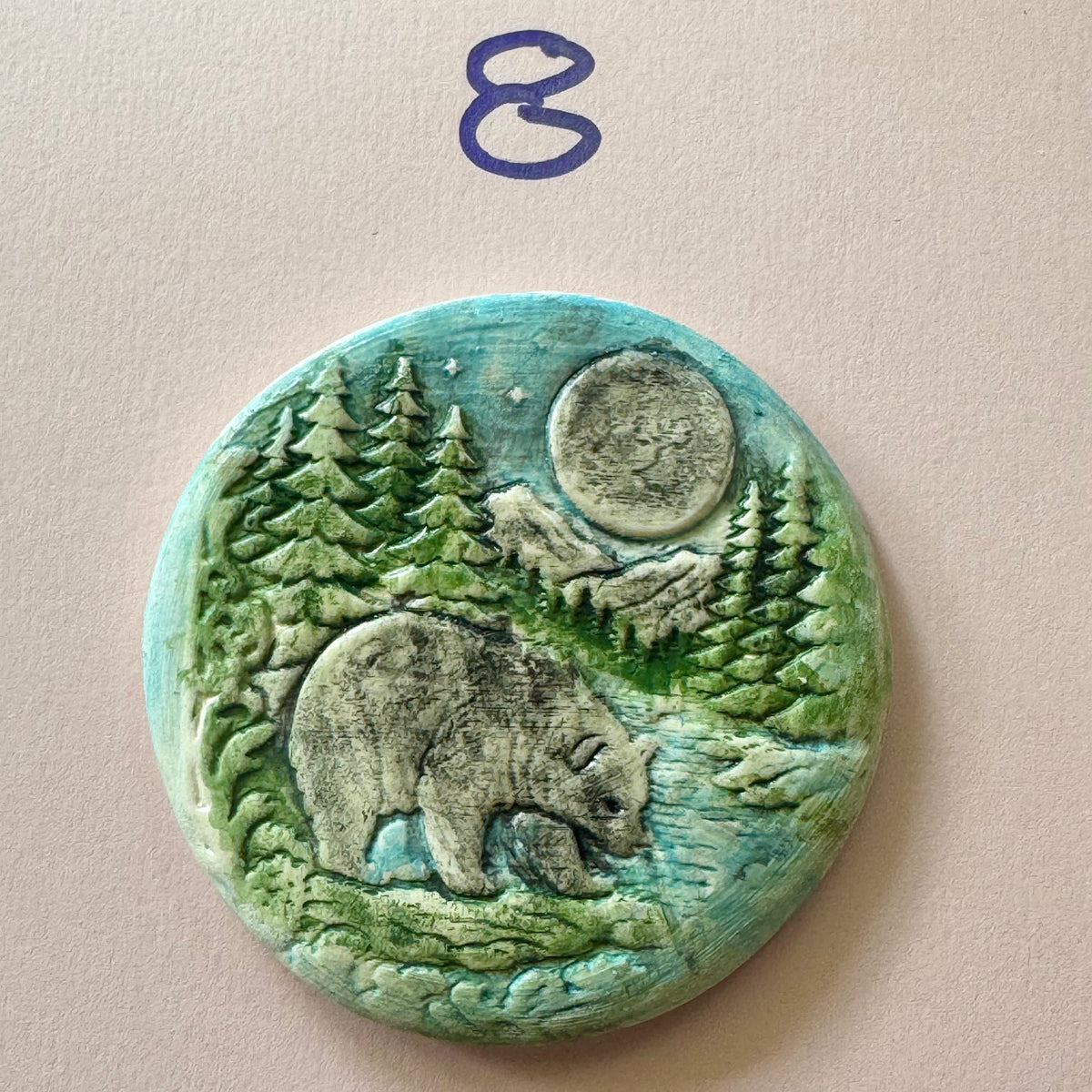 Bear & Mountain Cabin Porcelain Magnets