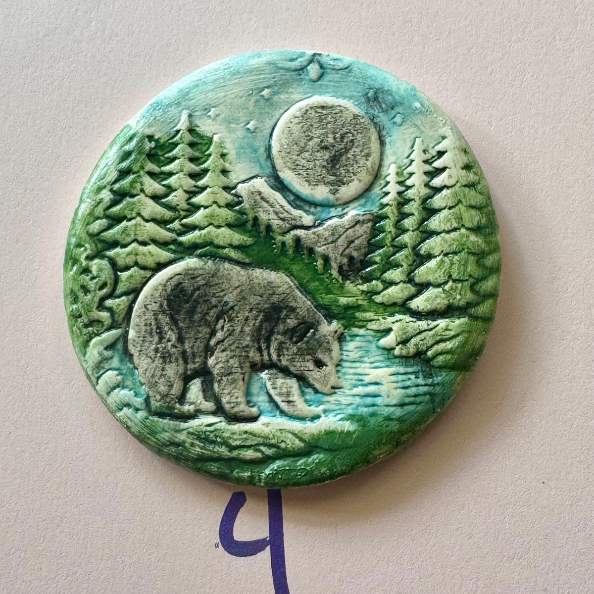 Bear & Mountain Cabin Porcelain Magnets
