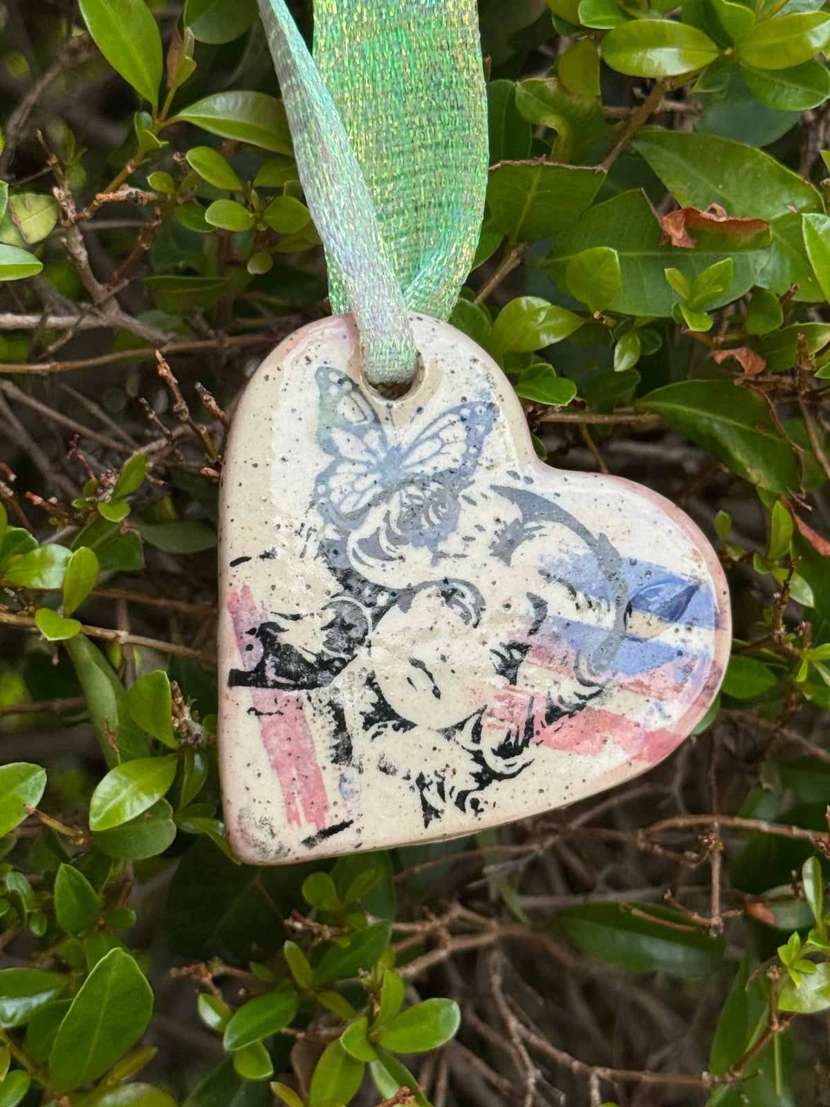 Dolly Parton Pop Art Stoneware Heart Ornament
