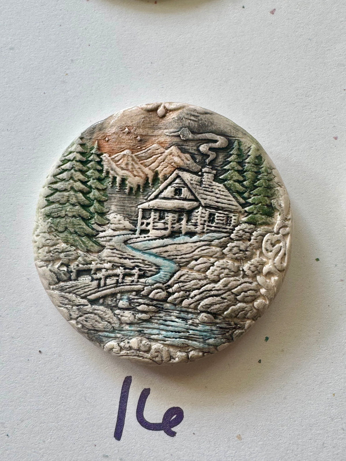 Bear & Mountain Cabin Porcelain Magnets