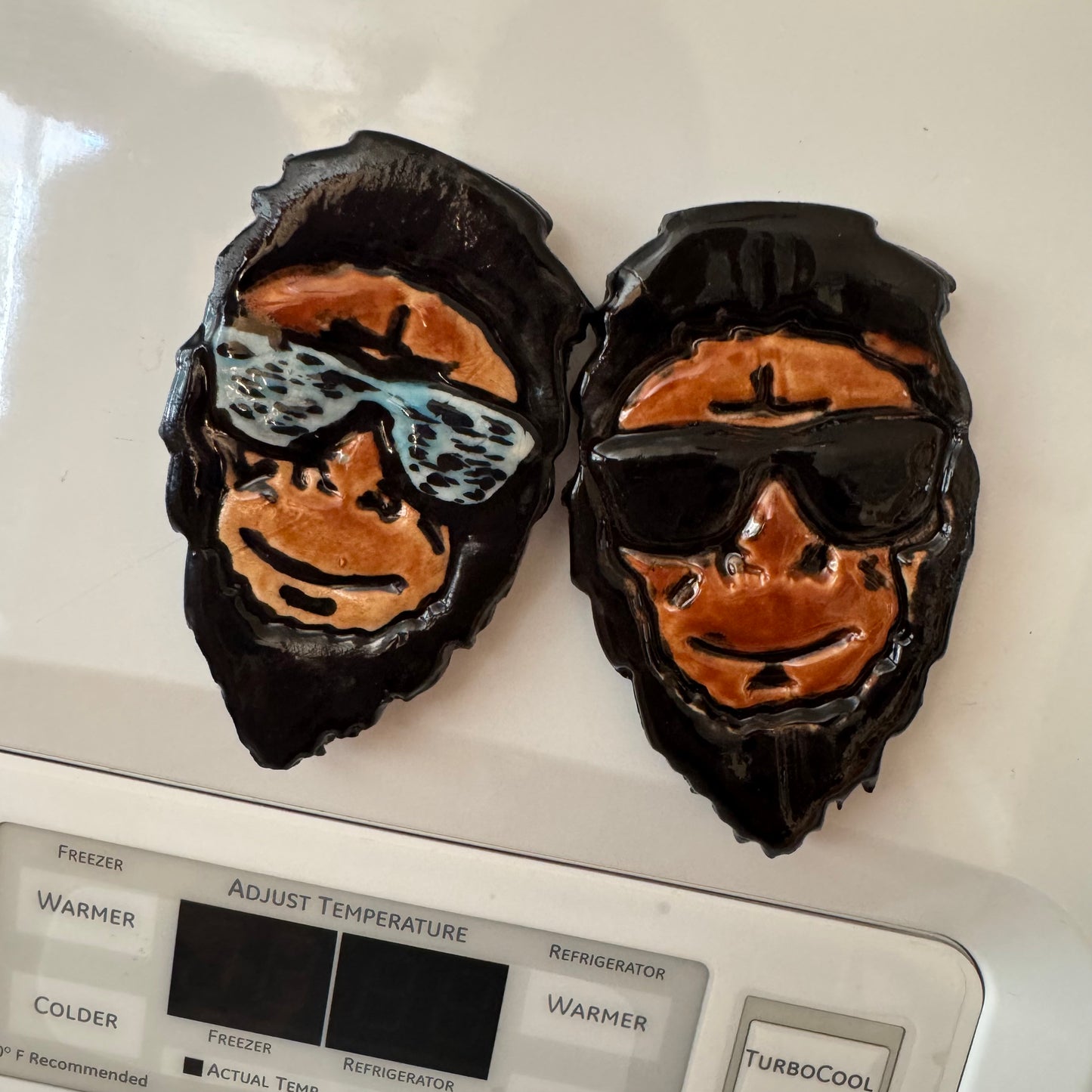 Handmade Ceramic Bigfoot Magnet – Sunglasses Sasquatch