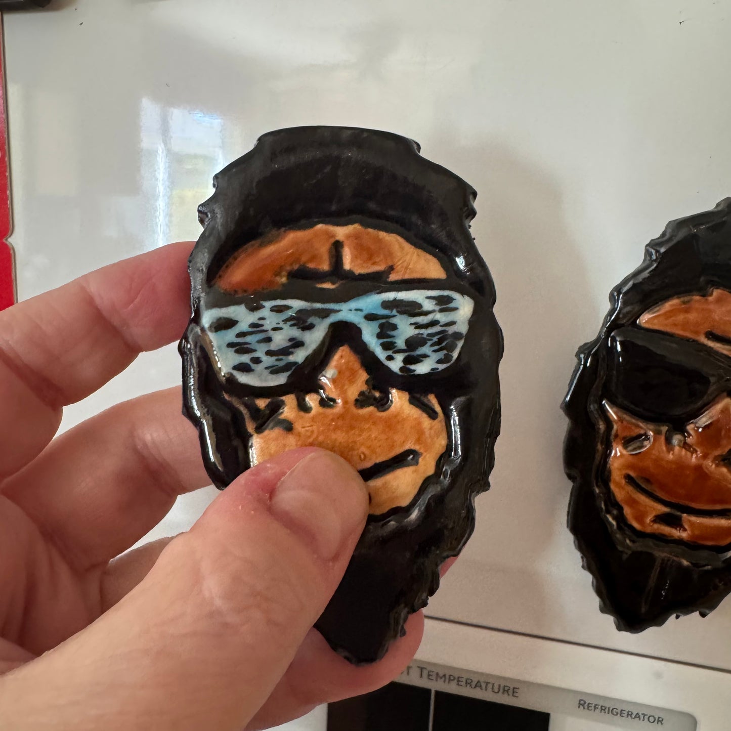 Handmade Ceramic Bigfoot Magnet – Sunglasses Sasquatch