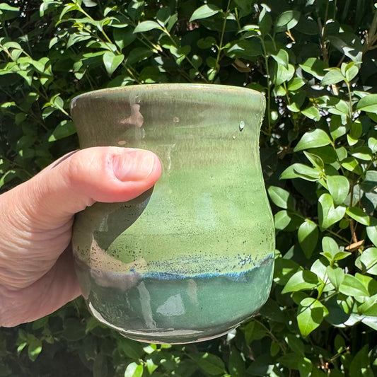 Green Glazed Ceramic Tumbler – 14 oz