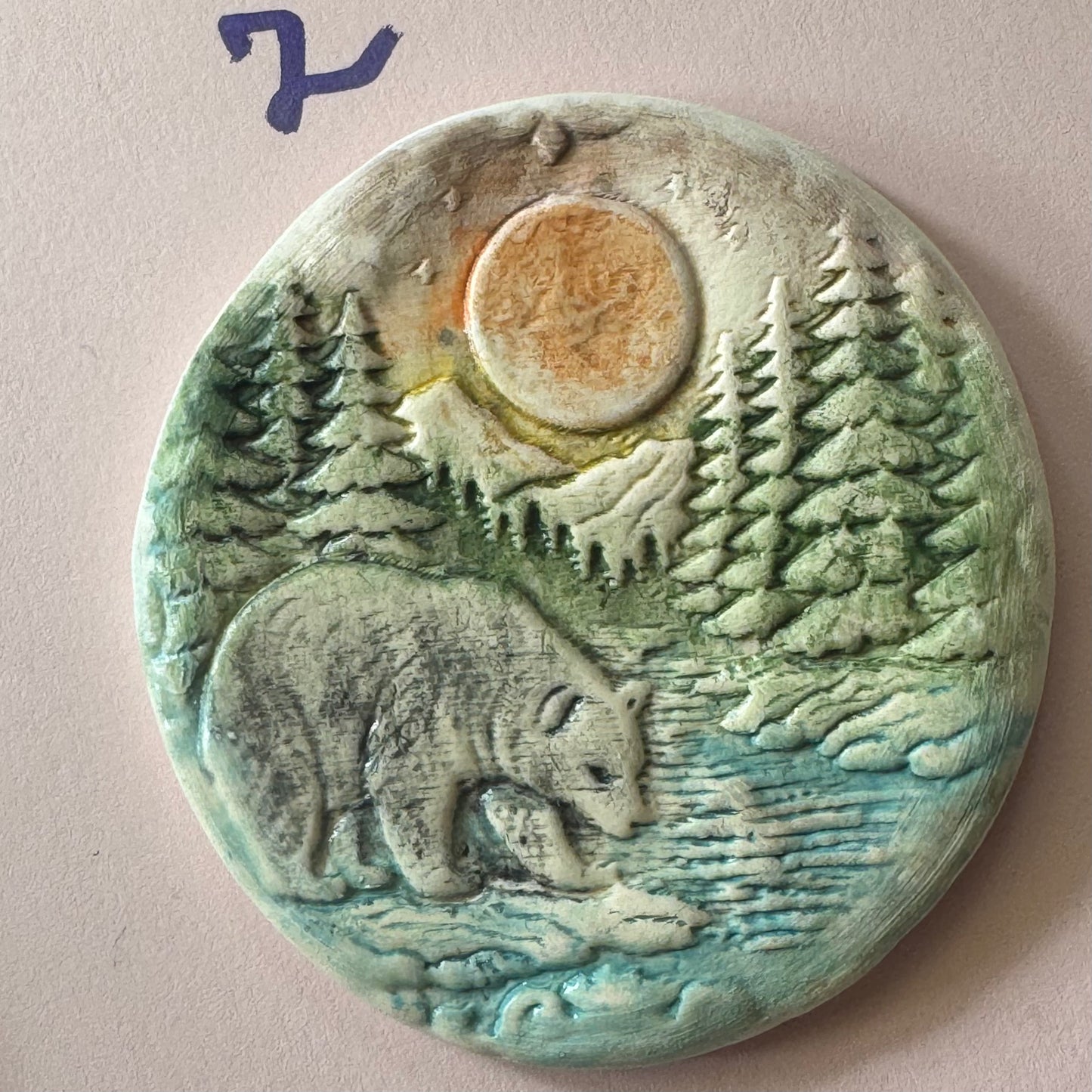 Bear & Mountain Cabin Porcelain Magnets
