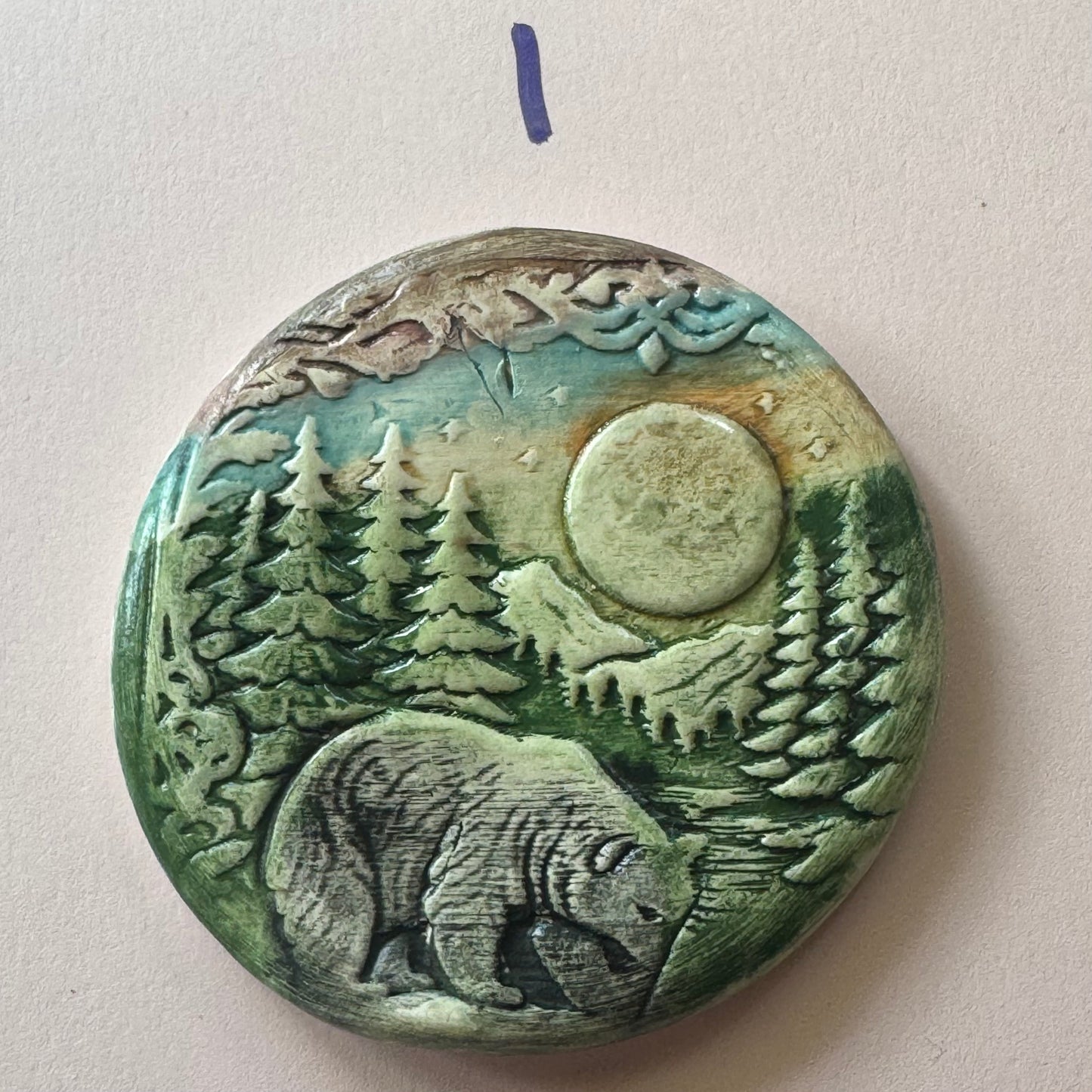 Bear & Mountain Cabin Porcelain Magnets