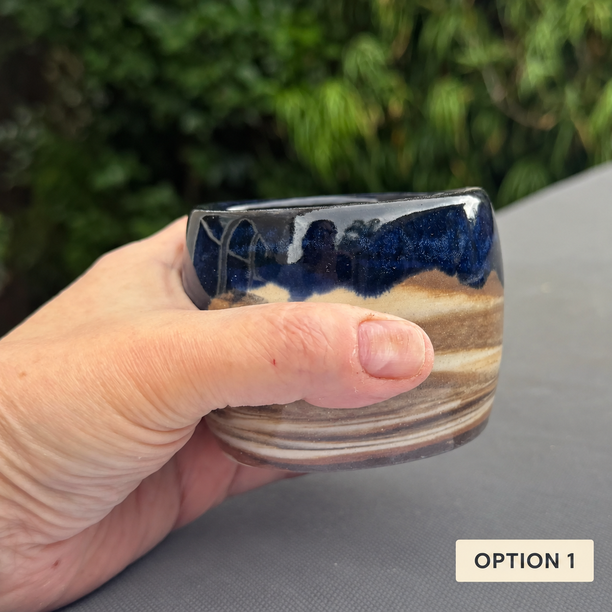 Swirled Clay 6 Oz Ceramic Tumbler