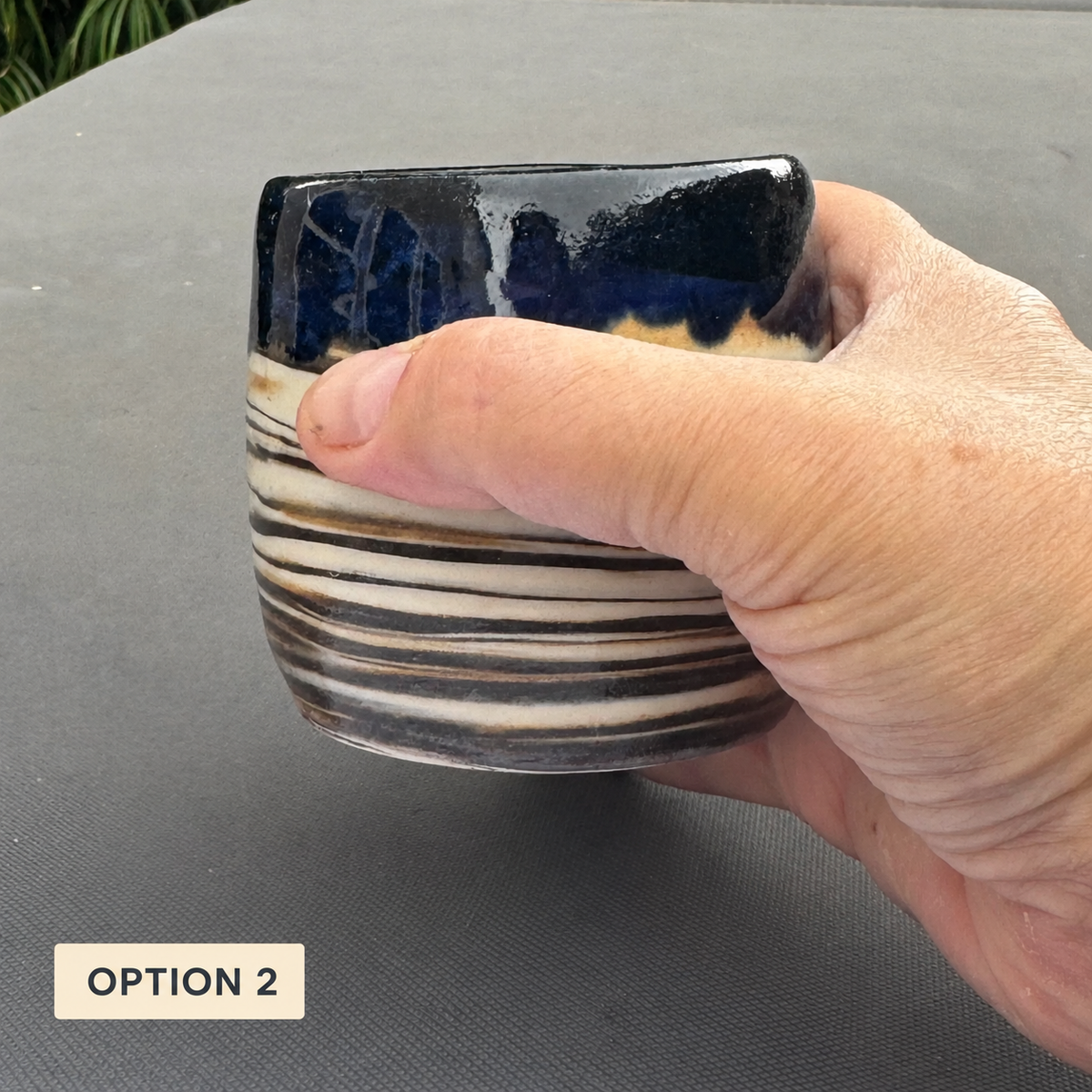 Swirled Clay 6 Oz Ceramic Tumbler