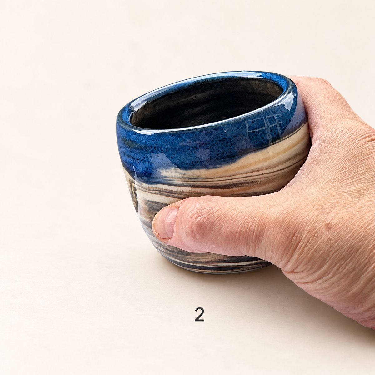 Swirled Clay 8 Oz Ceramic Tumbler