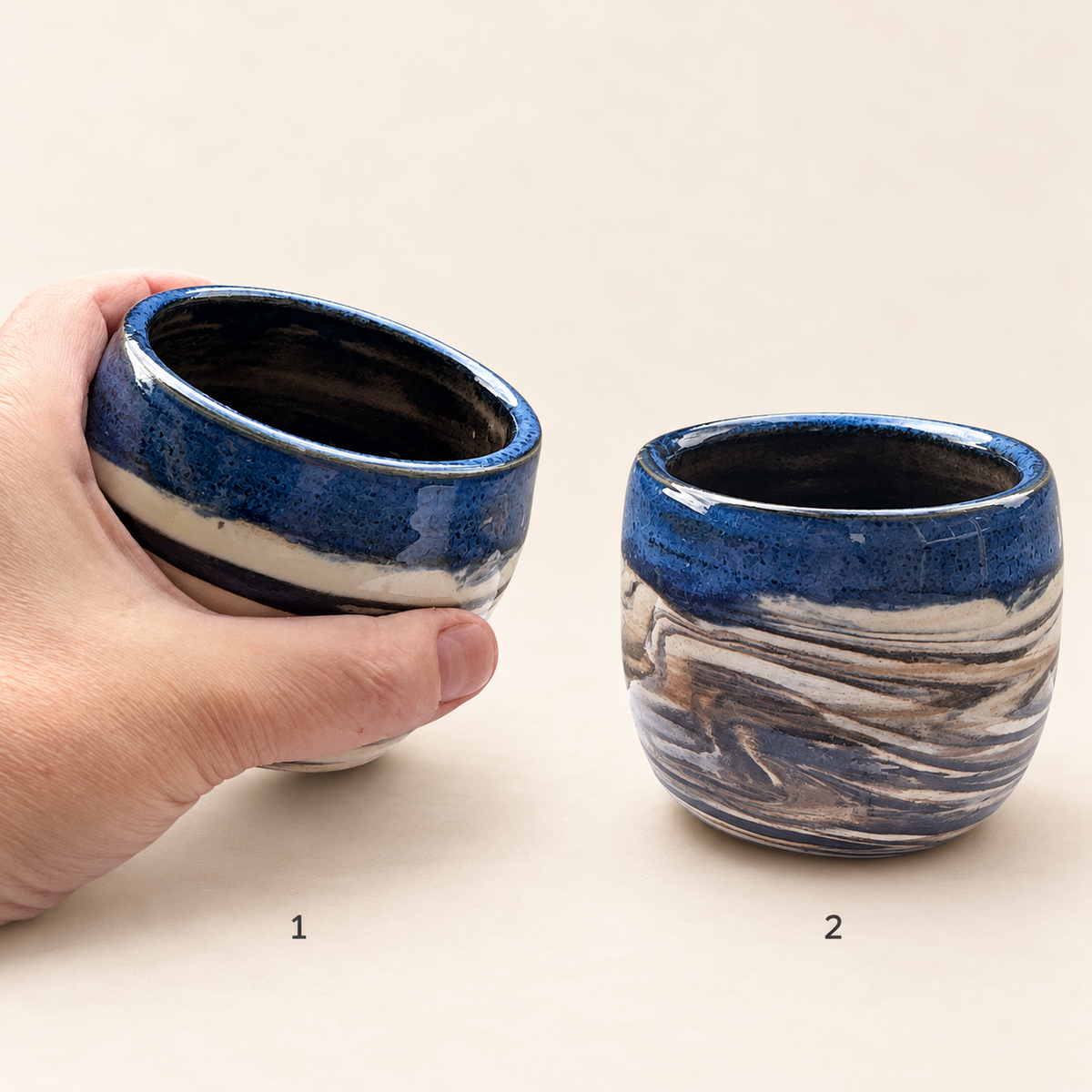 Swirled Clay 8 Oz Ceramic Tumbler