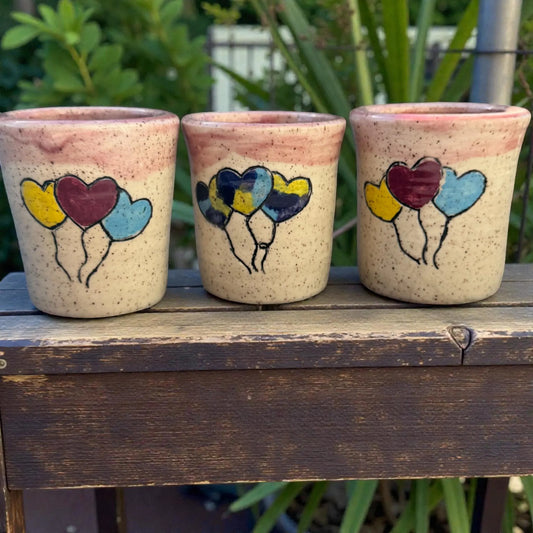 Handmade Heart Tumbler | Speckled Stoneware Cup | Romantic Gift