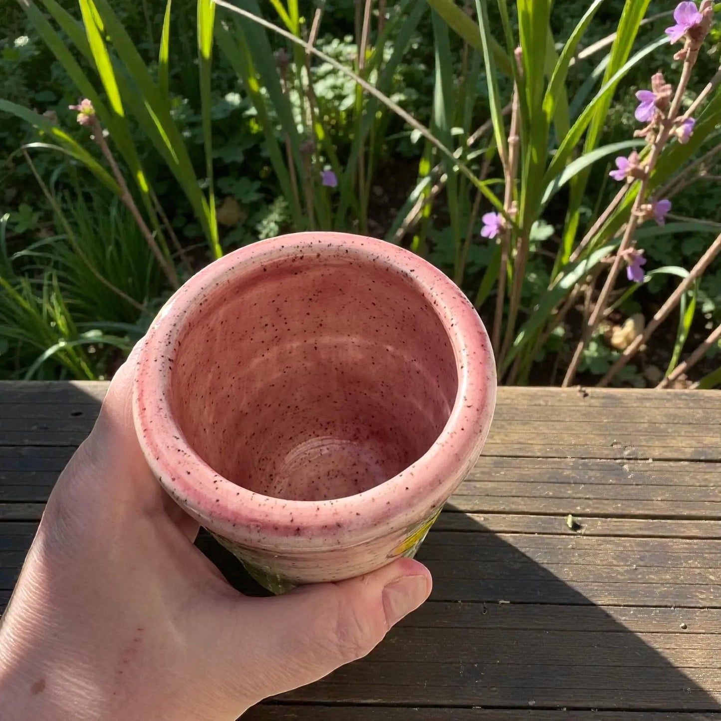 Handmade Heart Tumbler | Speckled Stoneware Cup | Romantic Gift