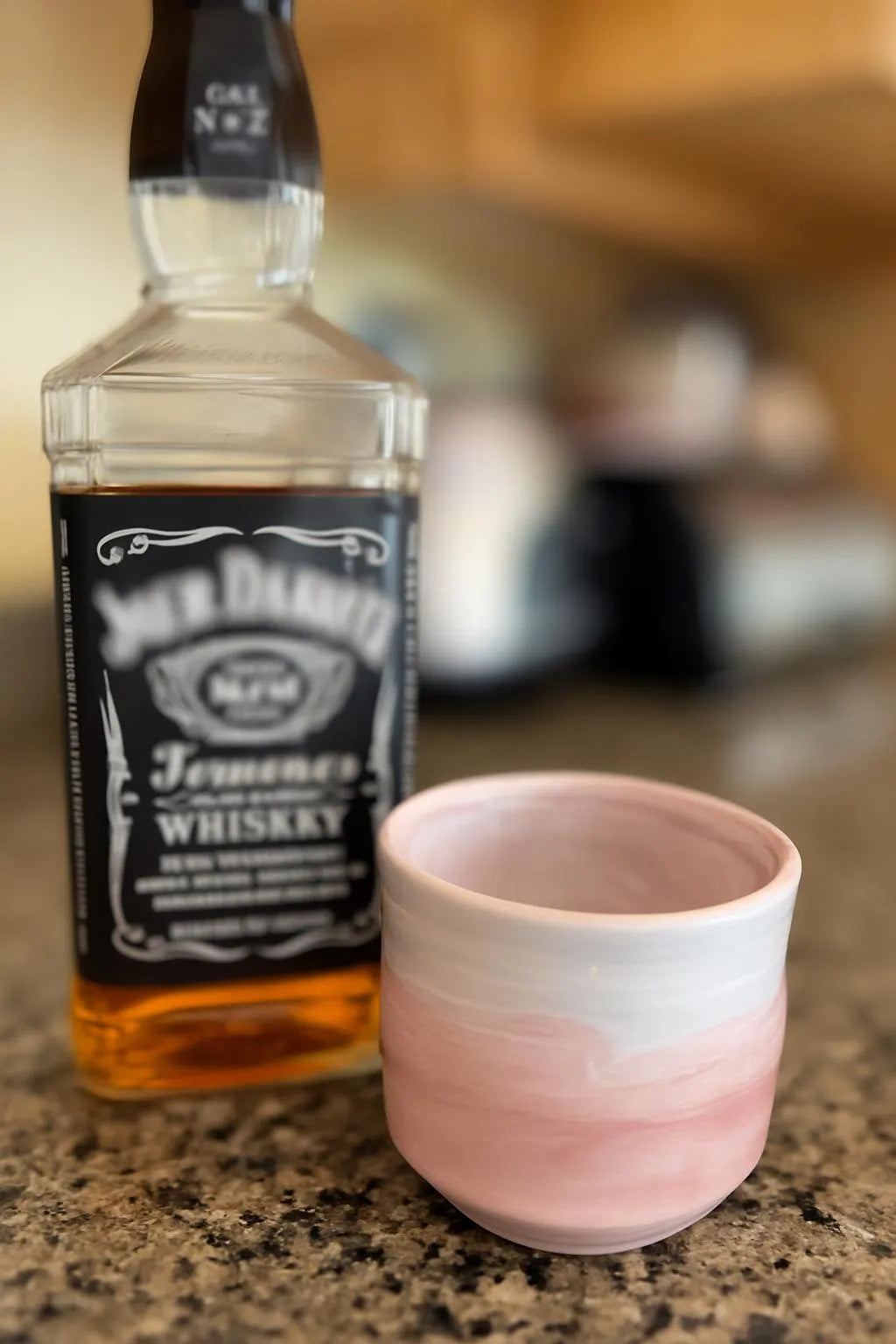 Handmade Porcelain Tumbler | White & Pink Ombre Glaze | 8 oz Ceramic Cup | Wheel-Thrown Tea Cup | Wine Tumbler | Whiskey Cup