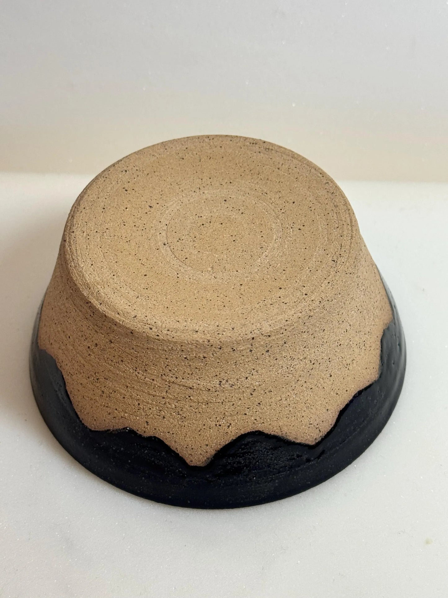 Handmade Speckled Ceramic Bowl | Black & Red Glaze | Wheel-Thrown Pottery