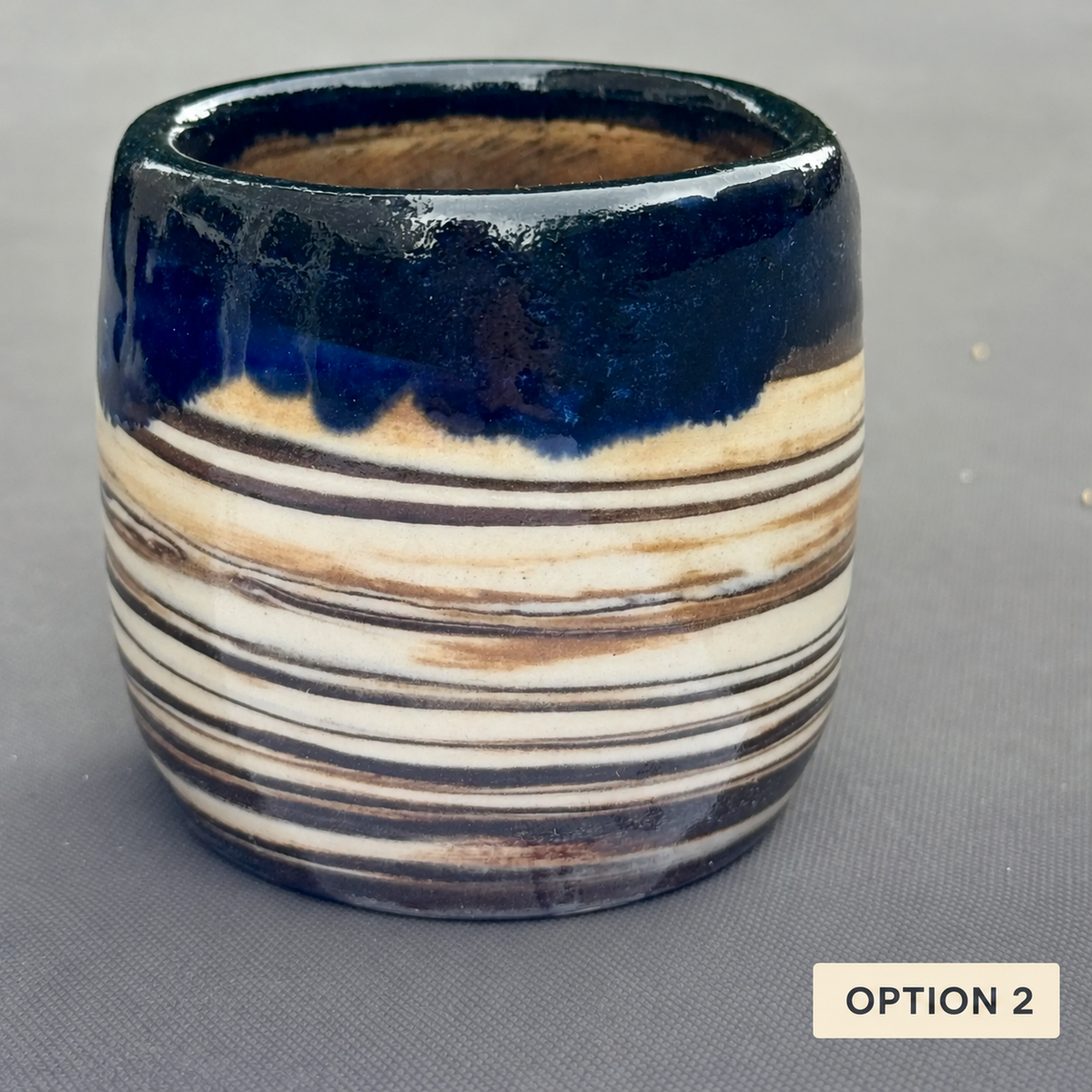 Swirled Clay 6 Oz Ceramic Tumbler