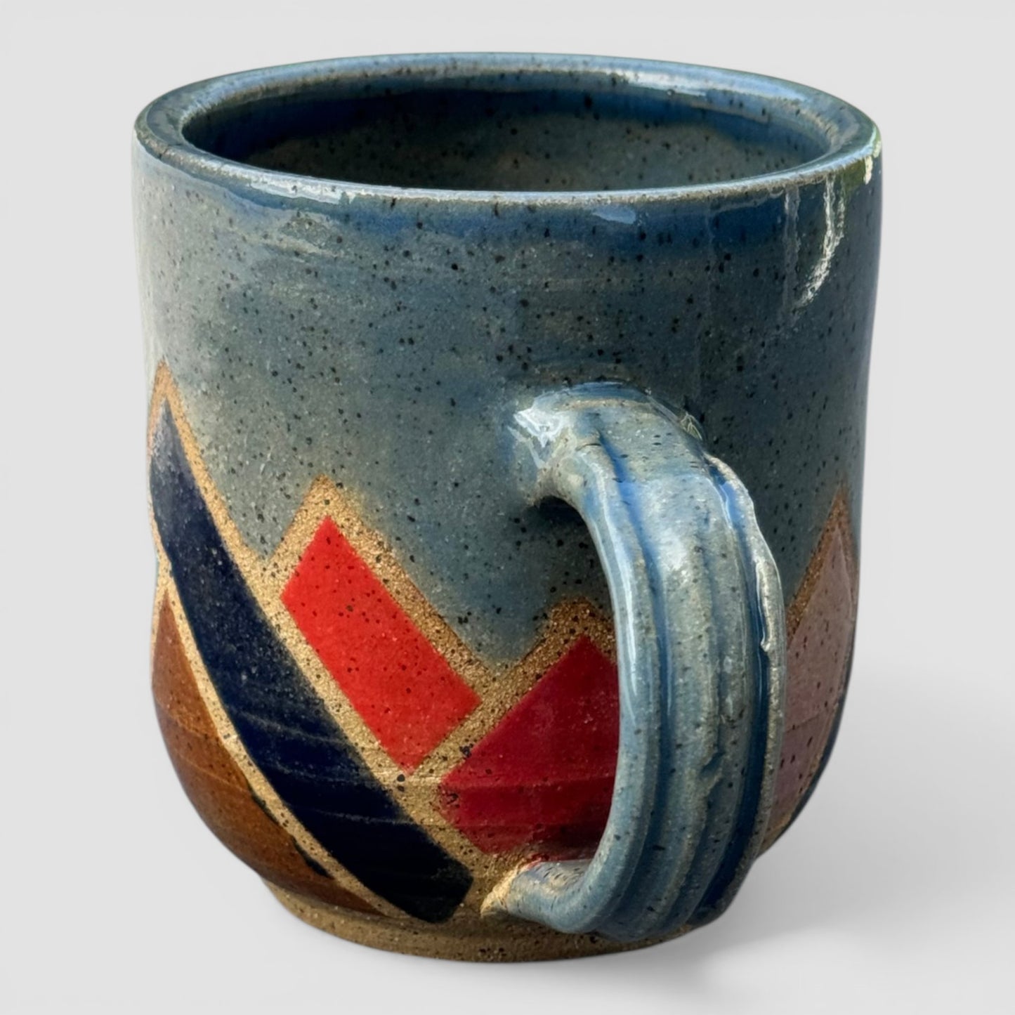 Mountain Mug No. 3 | Speckled Earth Tone Stoneware | Modern Geometric Handmade Pottery