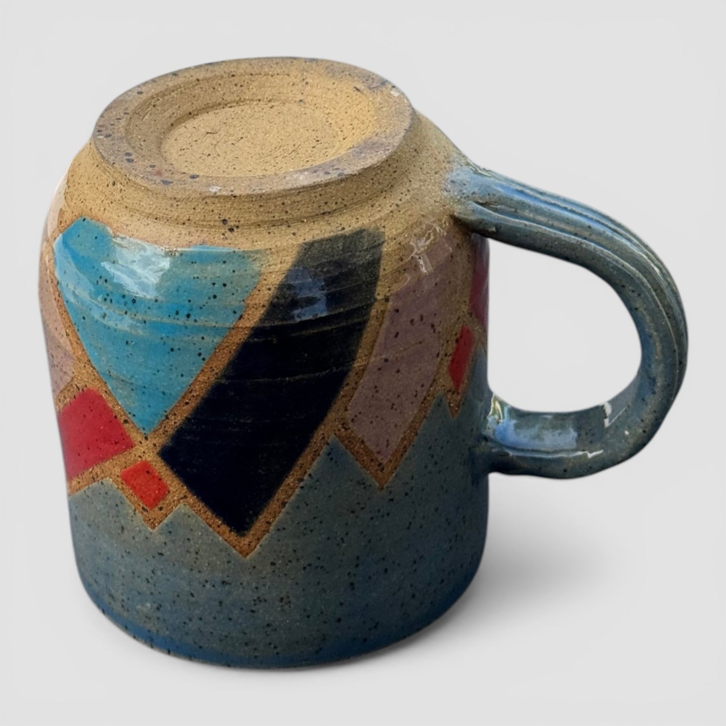 Mountain Mug No. 3 | Speckled Earth Tone Stoneware | Modern Geometric Handmade Pottery