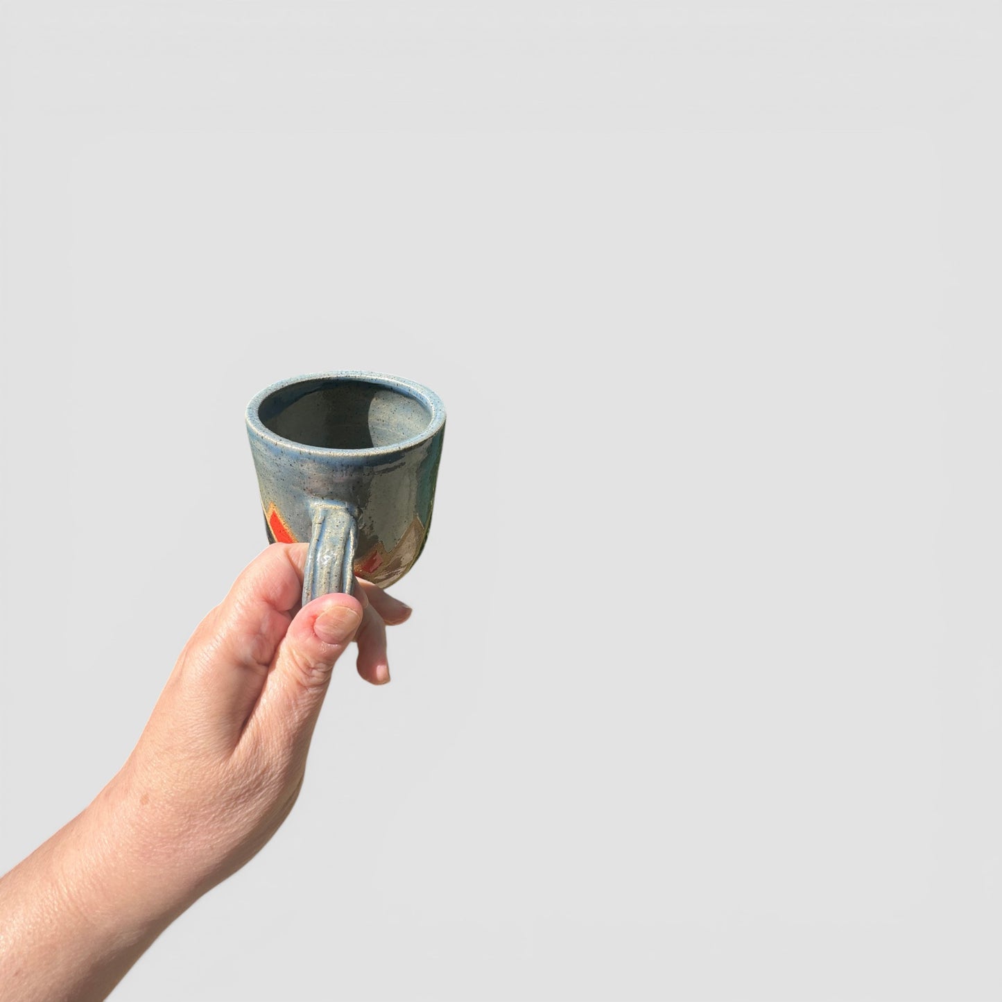Mountain Mug No. 3 | Speckled Earth Tone Stoneware | Modern Geometric Handmade Pottery