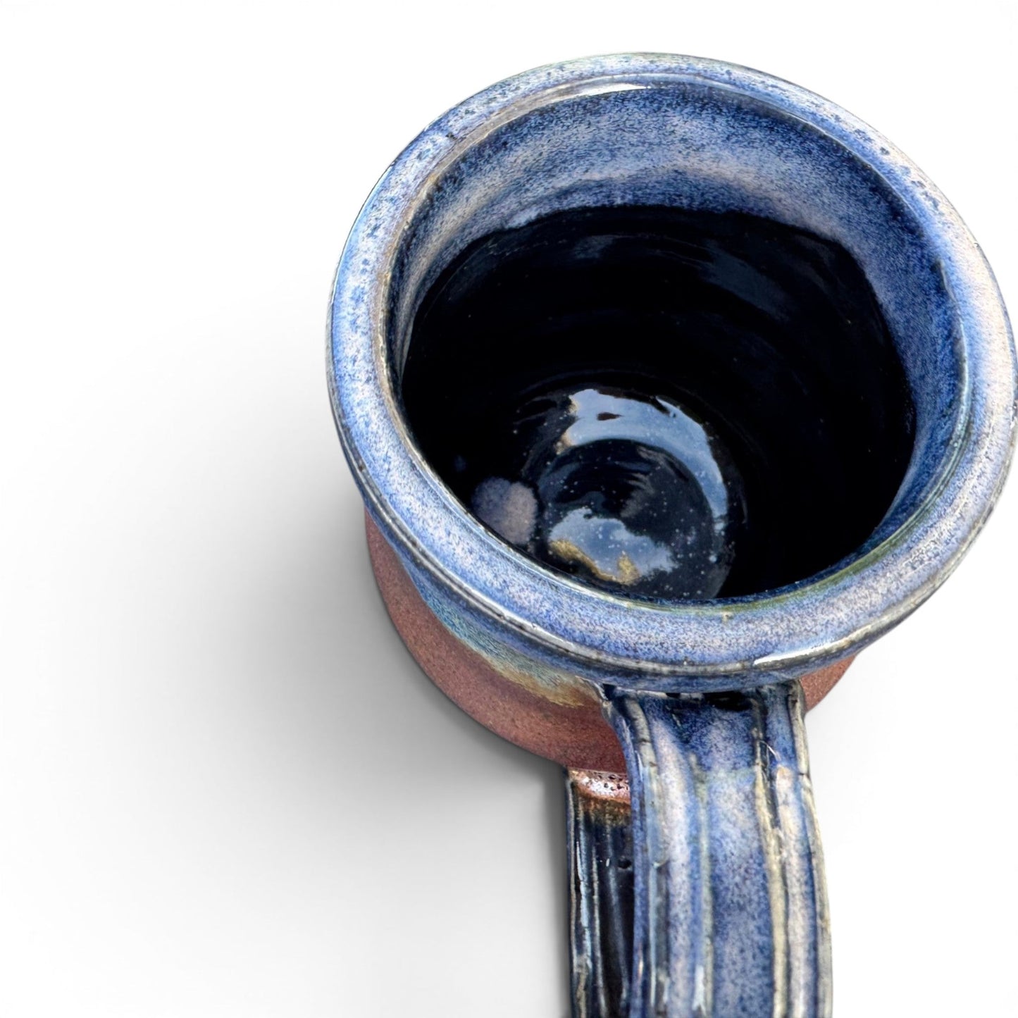Midnight Blue & Ancient Copper Mug | Wheel Thrown Stoneware | Handmade Pottery Coffee Cup