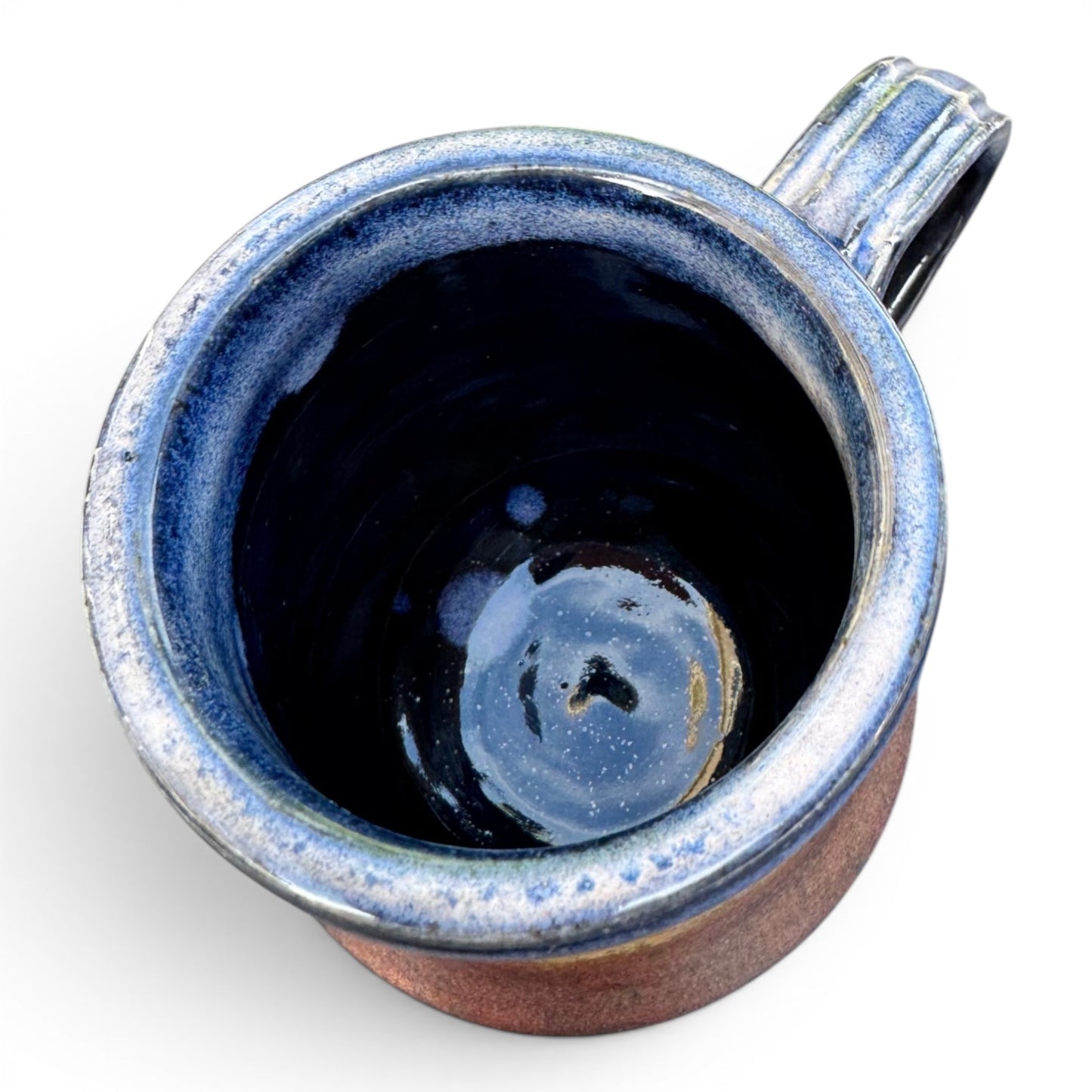 Midnight Blue & Ancient Copper Mug | Wheel Thrown Stoneware | Handmade Pottery Coffee Cup