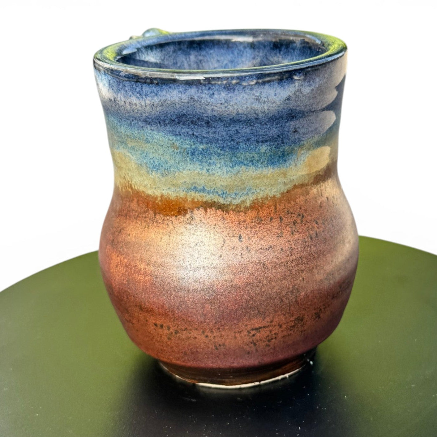 Midnight Blue & Ancient Copper Mug No. 2 | Wheel Thrown Stoneware | Handmade Pottery Coffee Cup