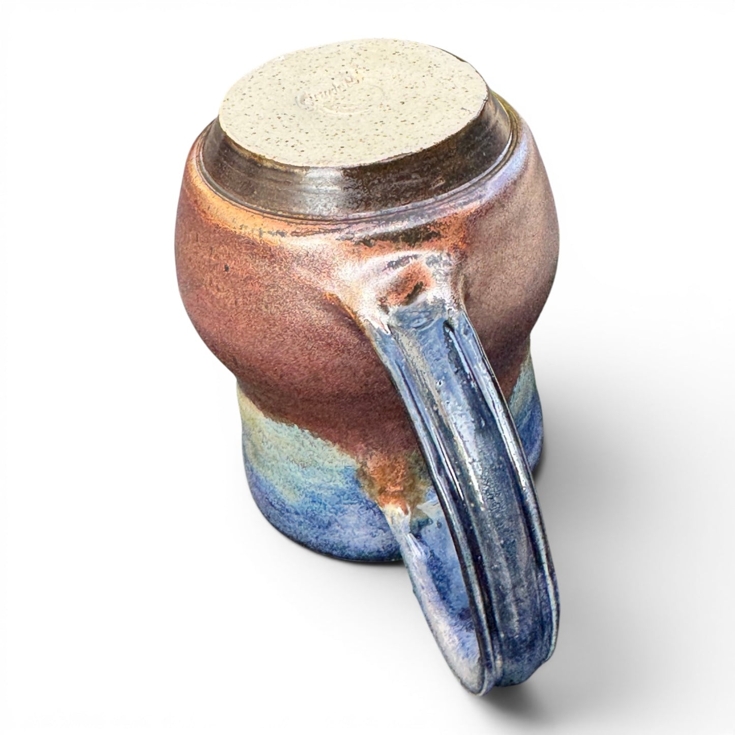 Midnight Blue & Ancient Copper Mug No. 2 | Wheel Thrown Stoneware | Handmade Pottery Coffee Cup