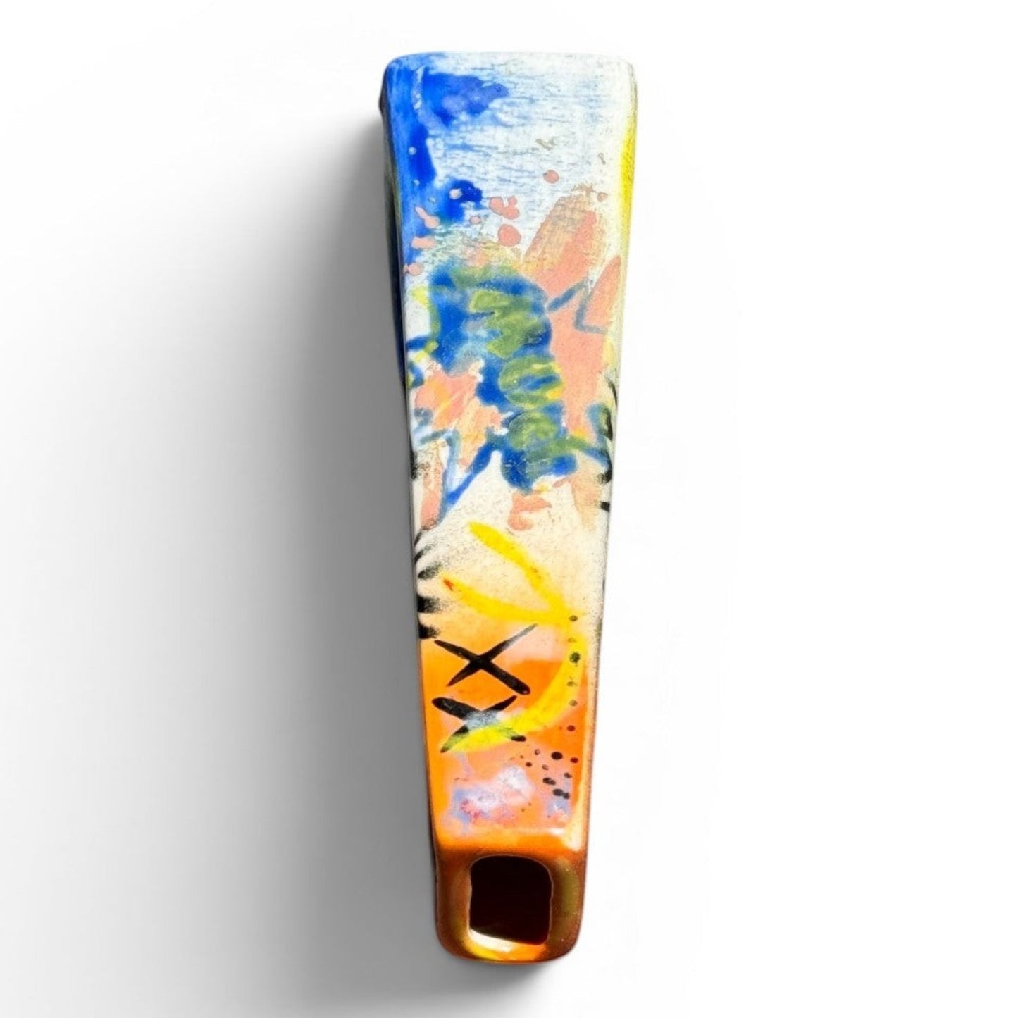 Graffiti Star Tobacco Pipe | Hand-Decorated Stoneware | Original Pop Art by Legend