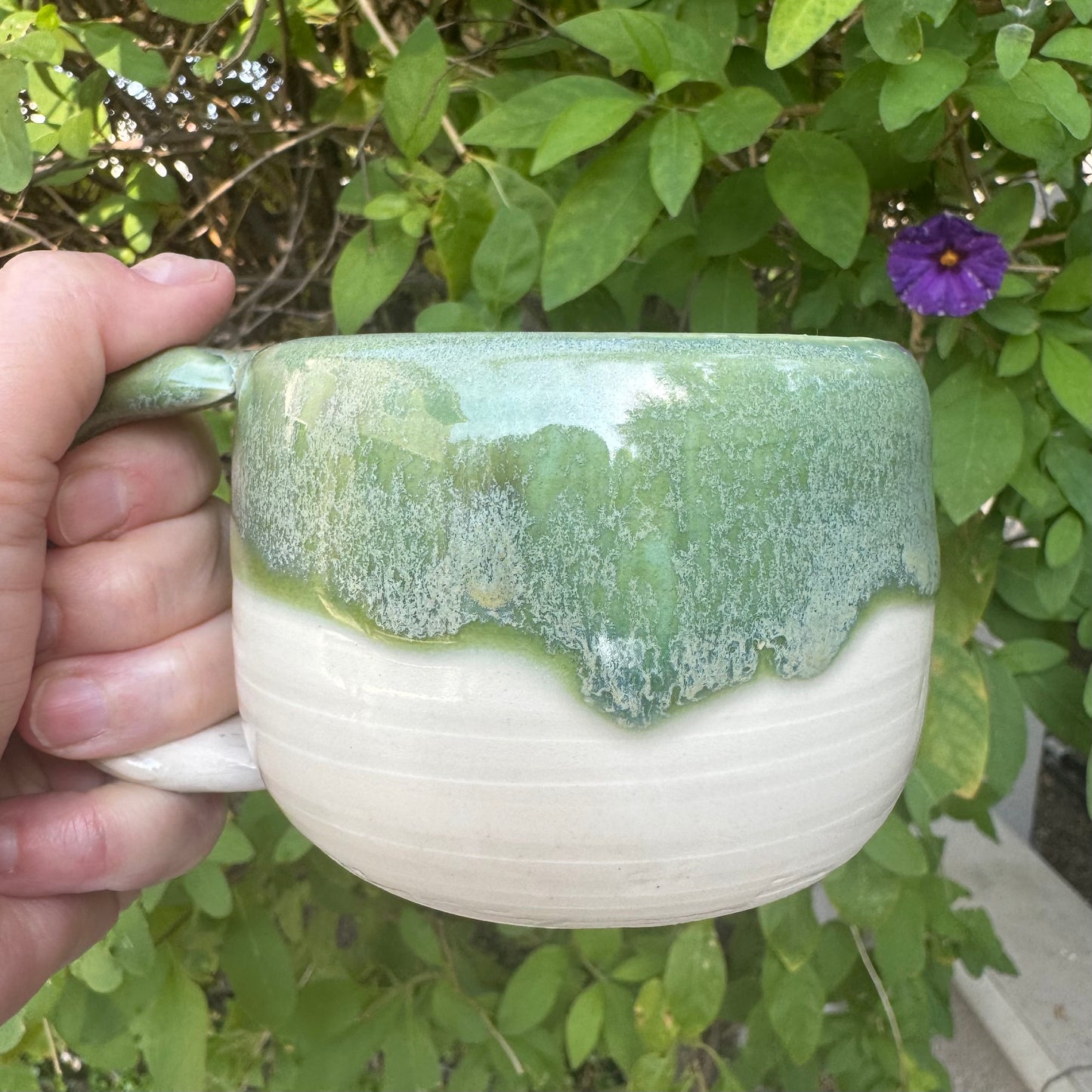 Green Tea & Clear Glaze Mug — 8 oz