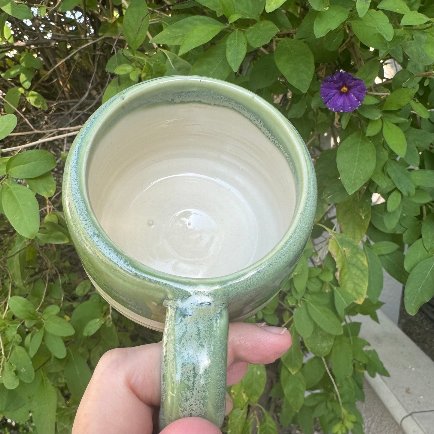 Green Tea & Clear Glaze Mug — 8 oz